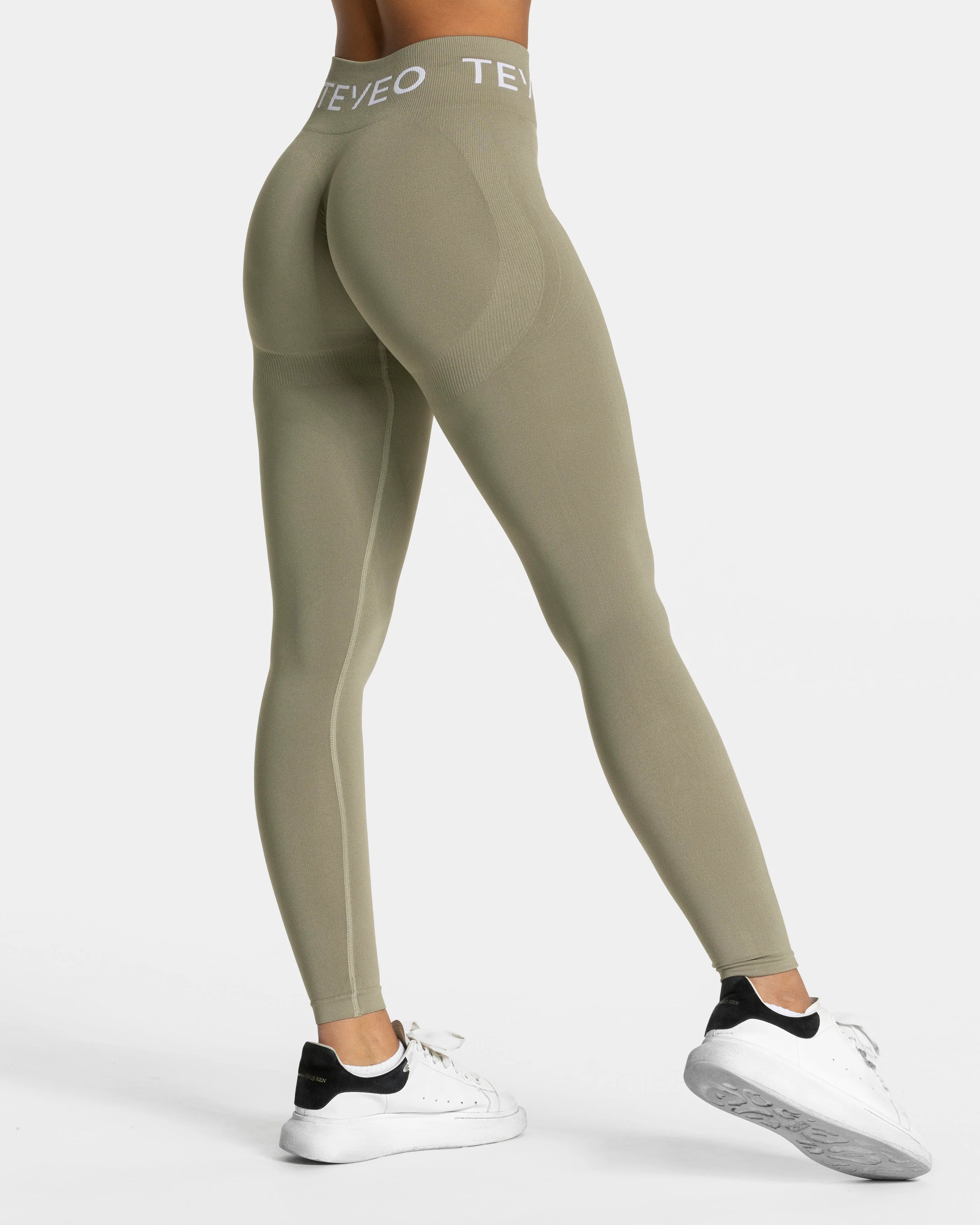 TEVEO Signature Covert Scrunch Leggings ‘Khaki’