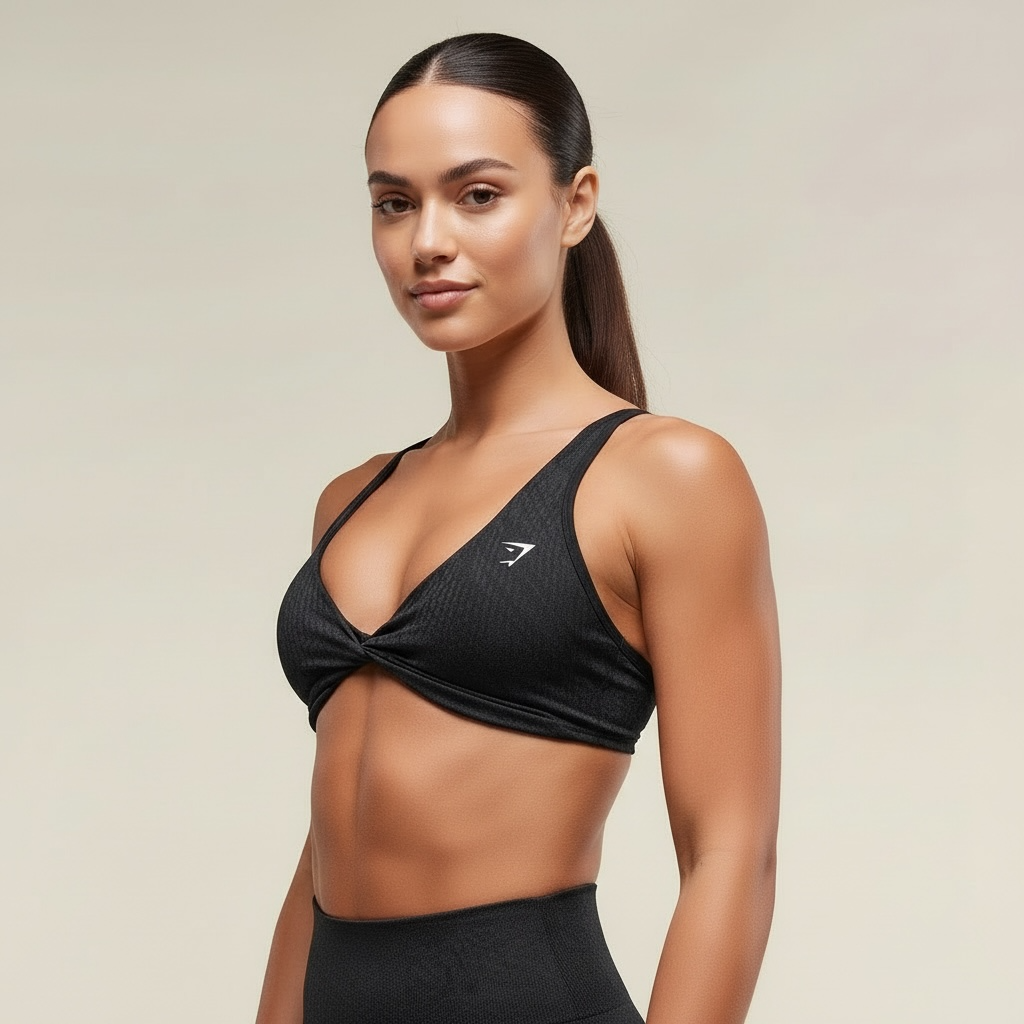 GYMSHARK ADAPT ANIMAL X WHITNEY SEAMLESS TWIST FRONT BRA