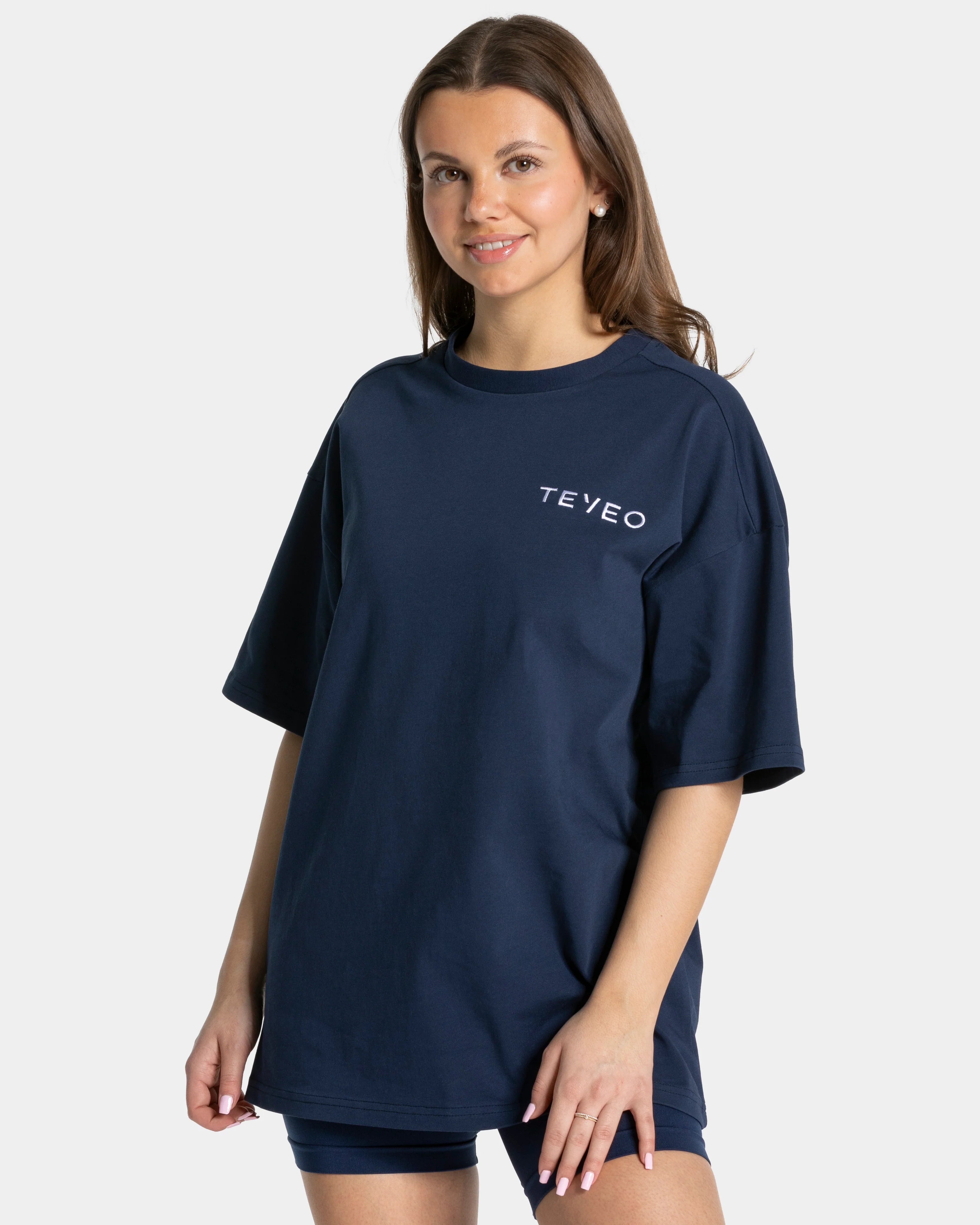 Teveo Signature Oversized T-Shirt ‘Dark blue’