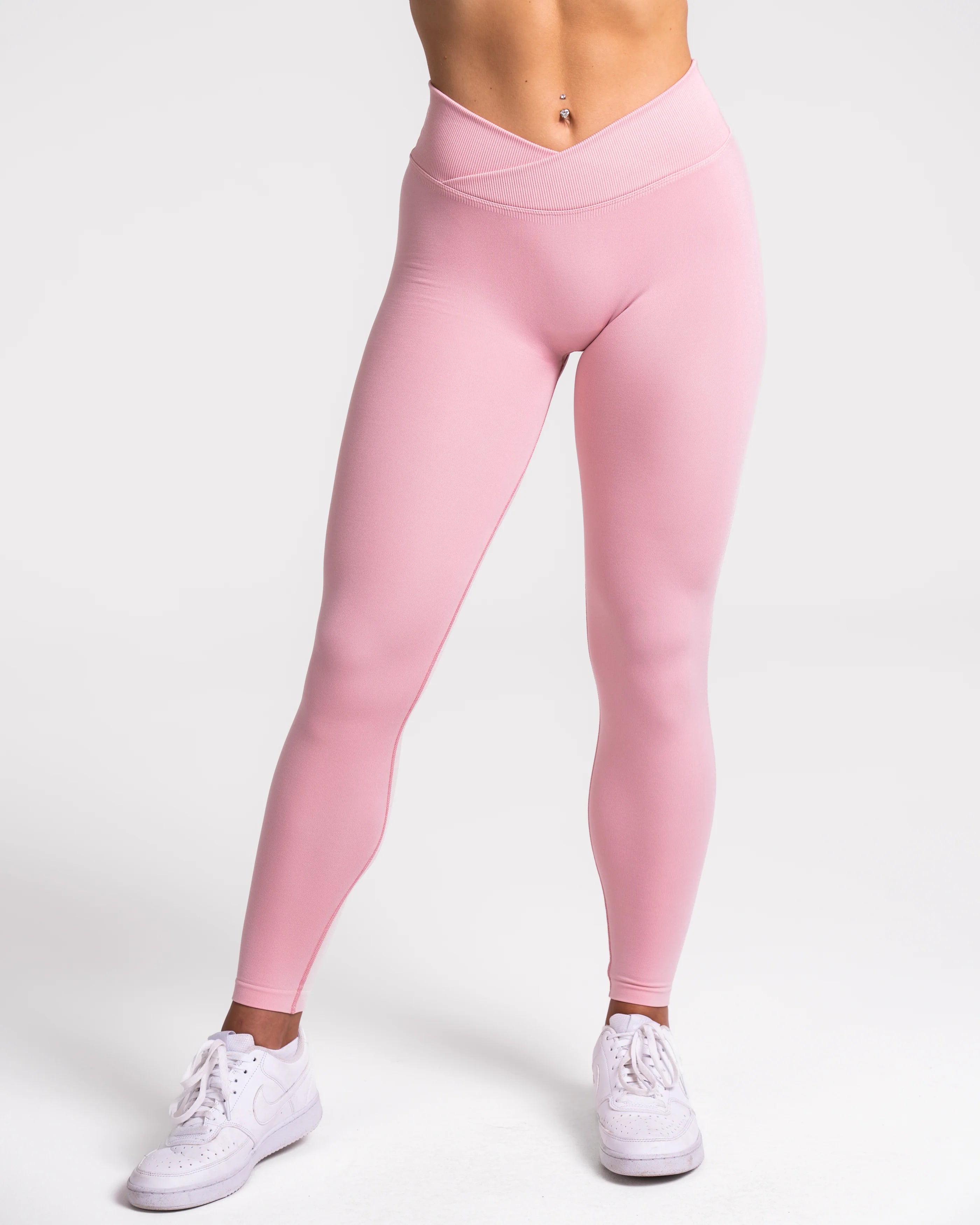 TEVEO V-Shape Covert Scrunch Leggings ‘Light pink’