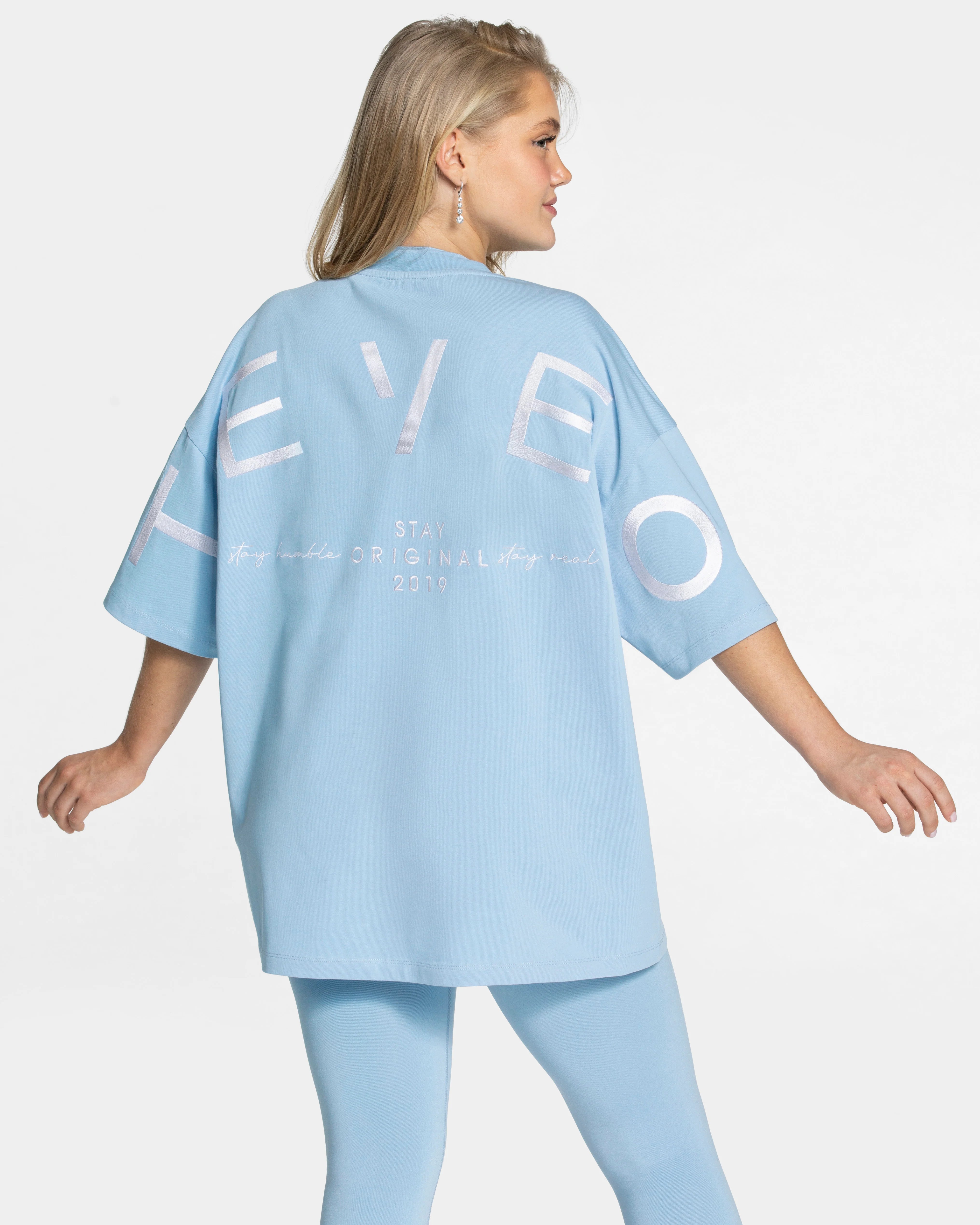 Teveo Signature Oversized T-Shirt ‘Ice blue’