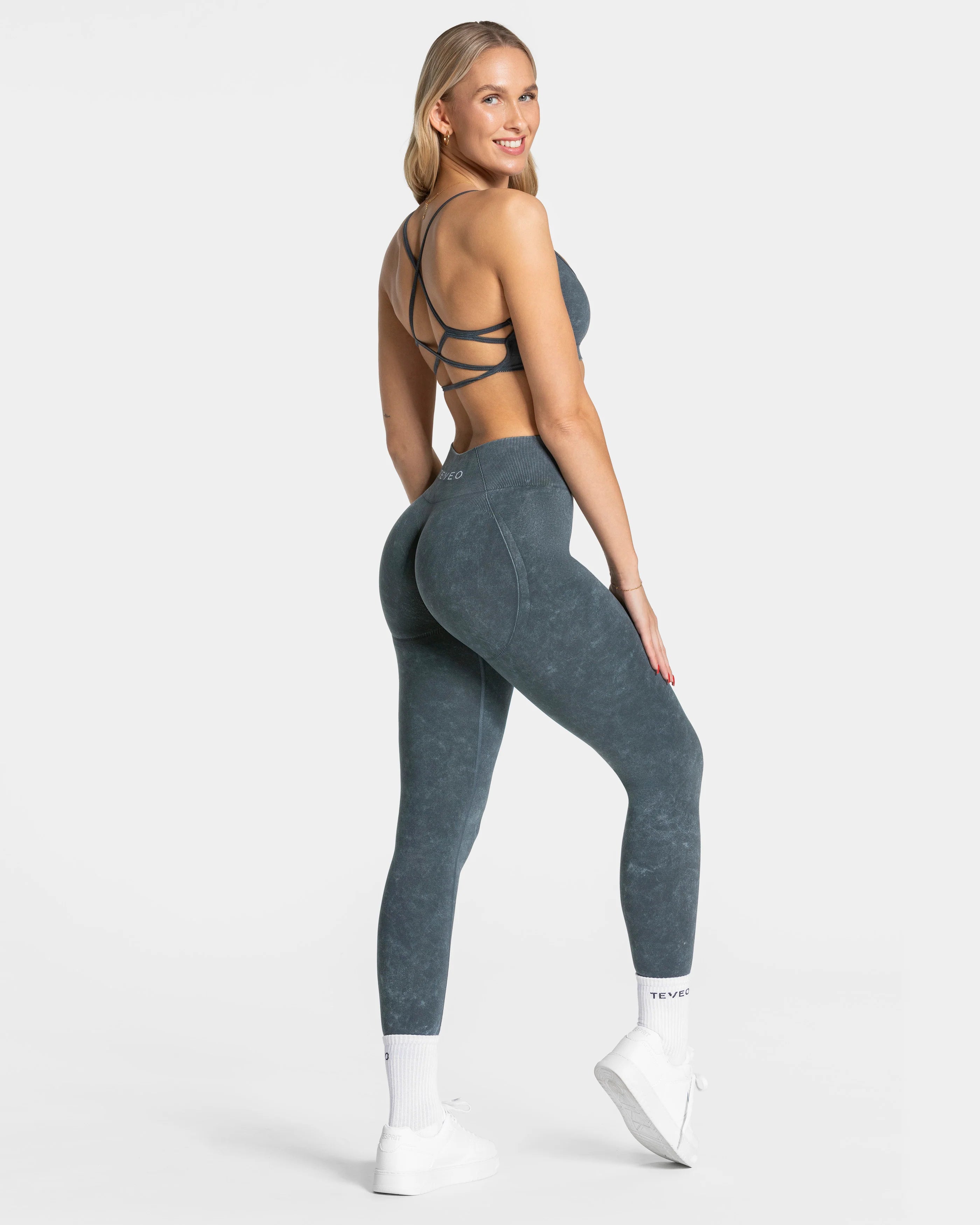 TEVEO Acid Covert Scrunch Leggings ‘Navy’