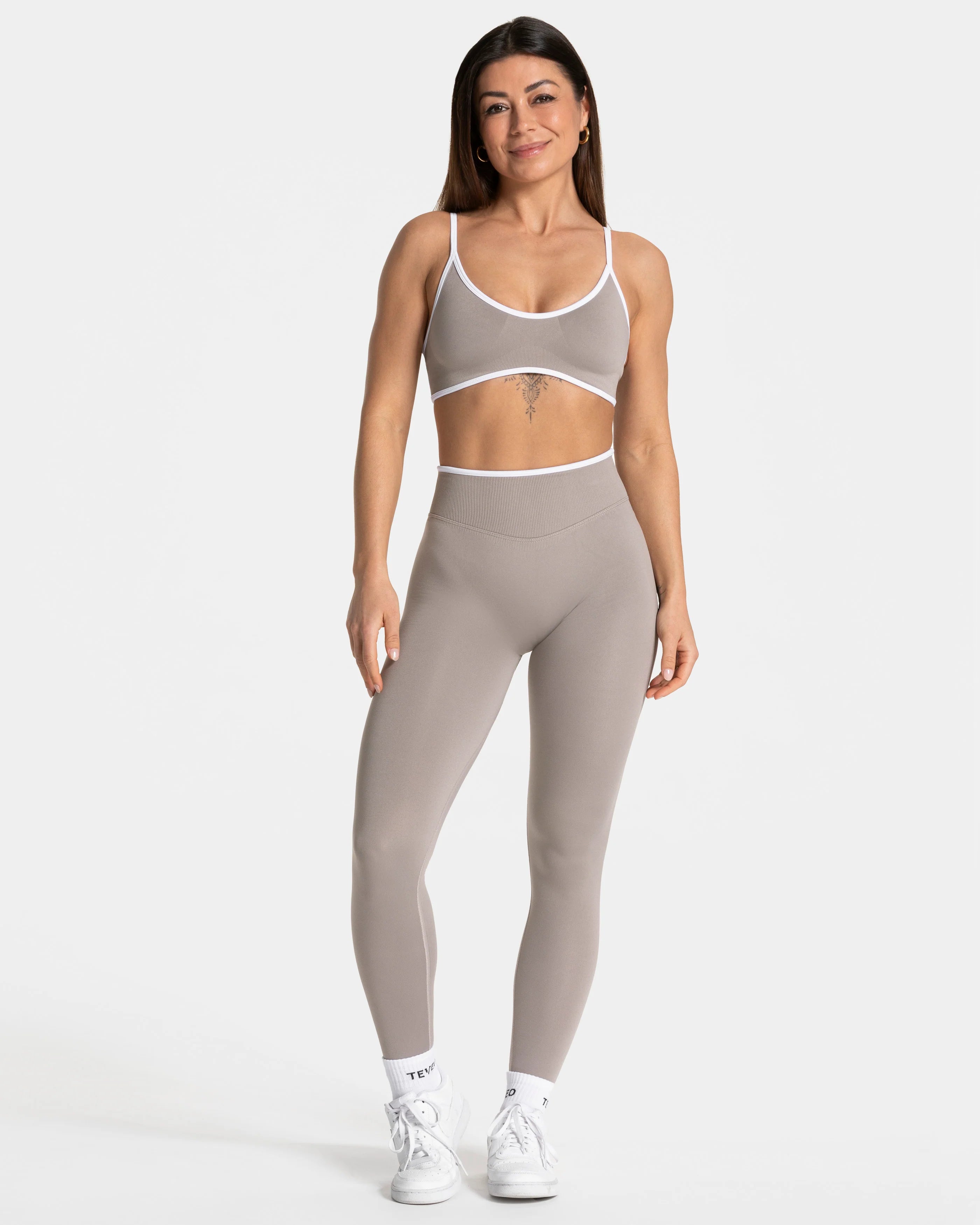 Contrastline Sculpt Scrunch Leggings ‘Stone’