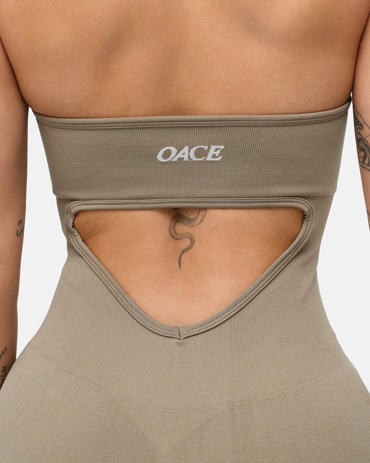 Oace Toned Halter Onesie Bodysuit (Long)