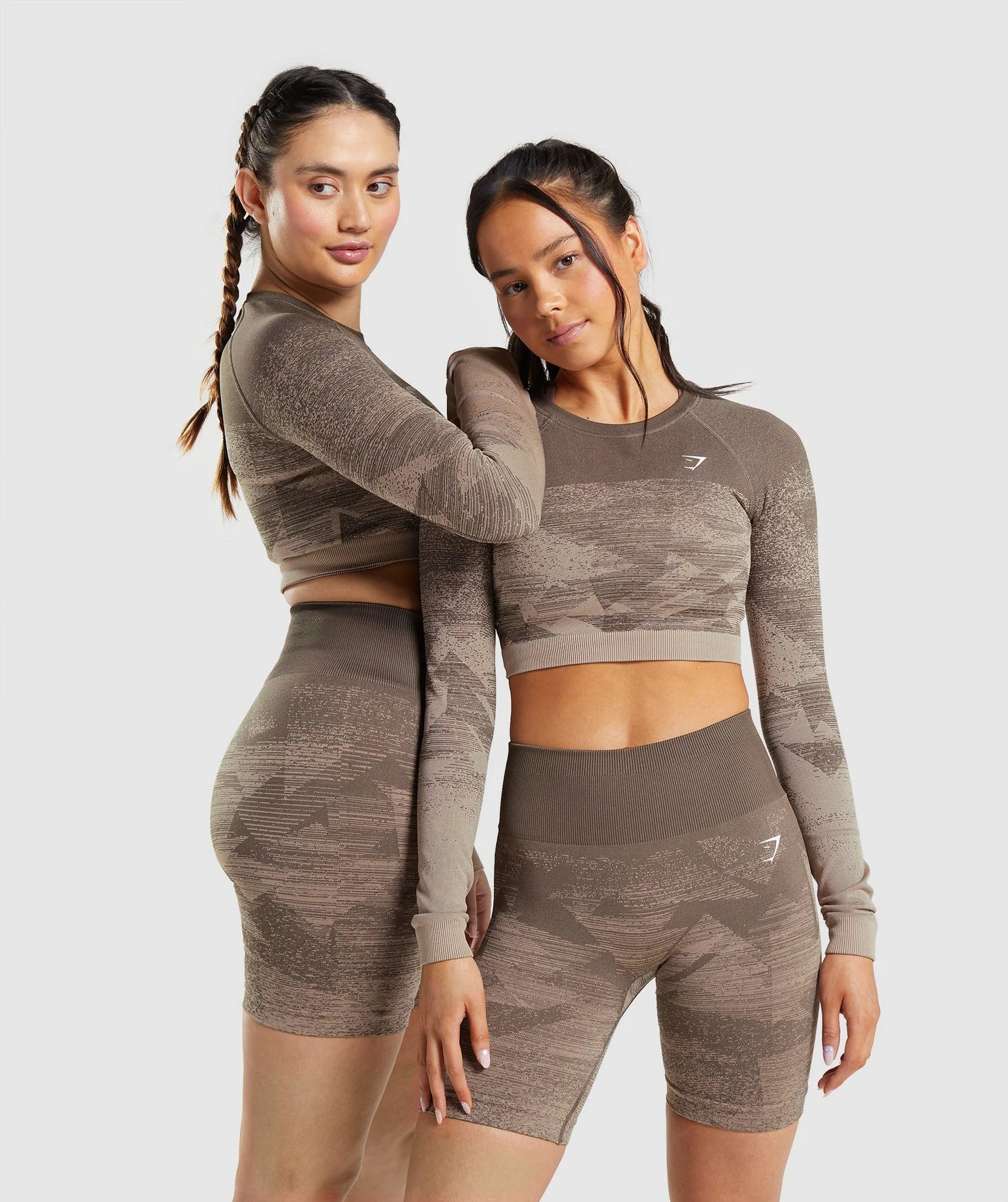 GYMSHARK ADAPT OMBRE SEAMLESS LONG SLEEVE CROP TOP