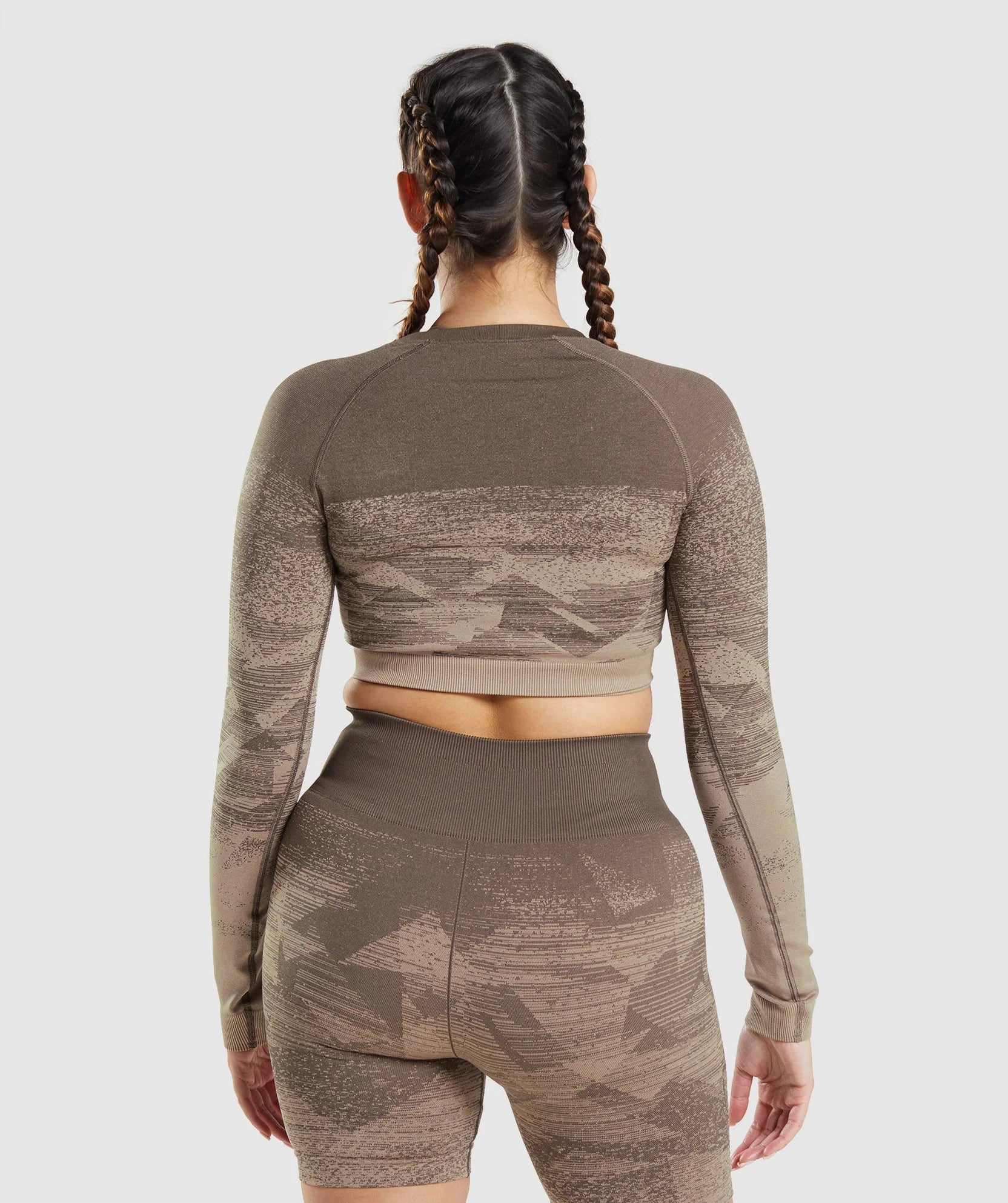 GYMSHARK ADAPT OMBRE SEAMLESS LONG SLEEVE CROP TOP