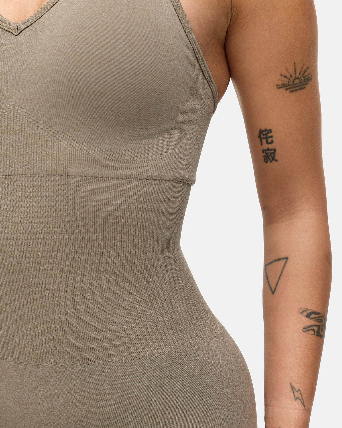 Oace Toned Halter Onesie Bodysuit (Long)
