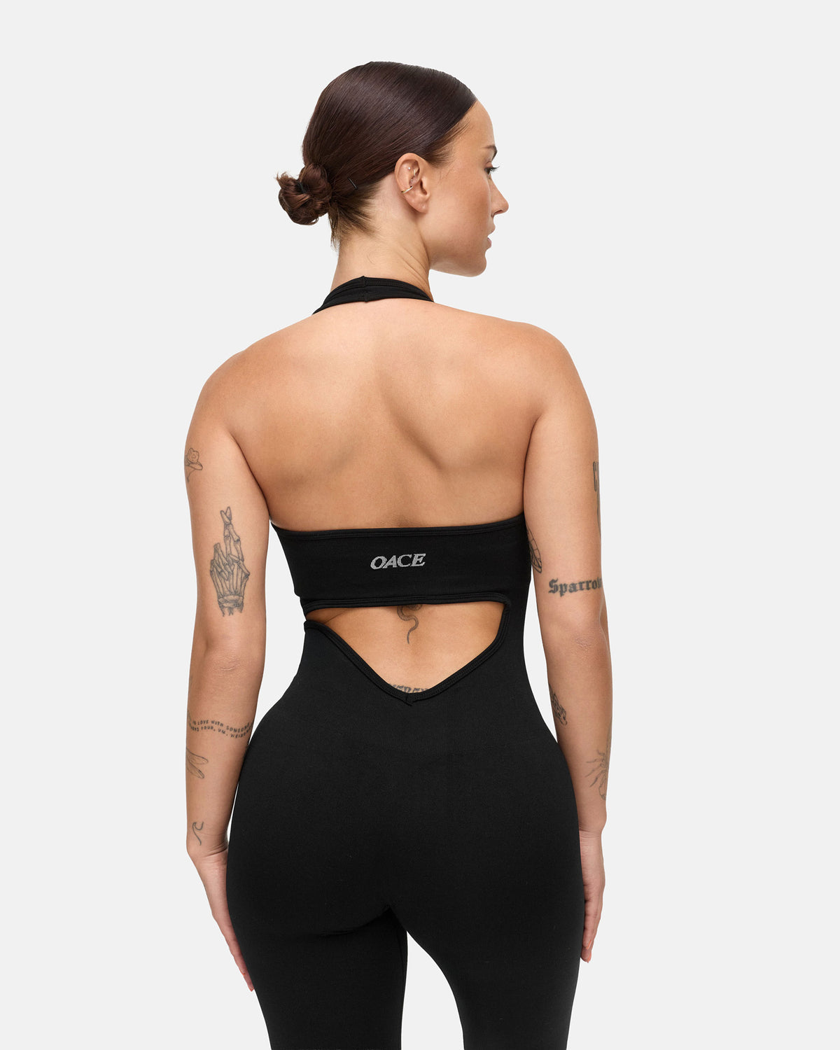 Oace Toned Halter Onesie Bodysuit (Long)
