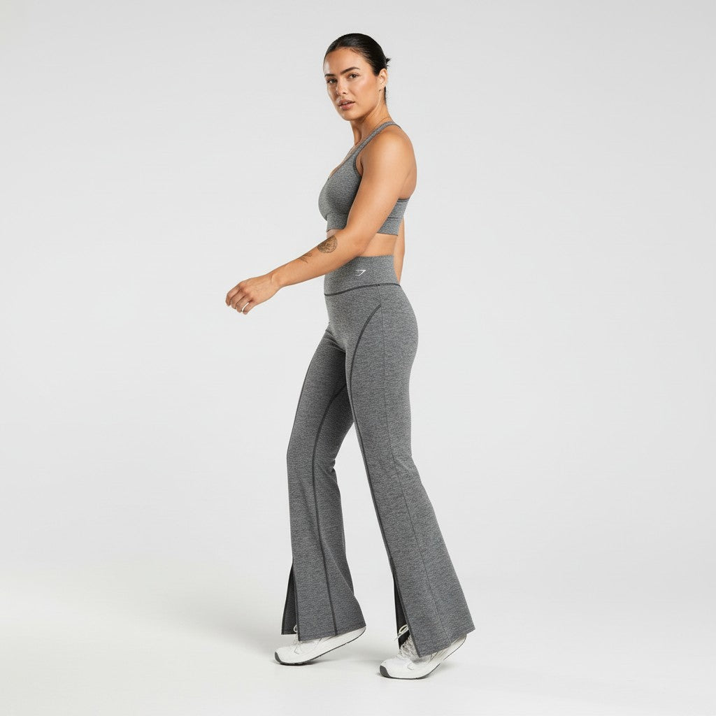 GYMSHARK MARL FLARED LEGGINGS