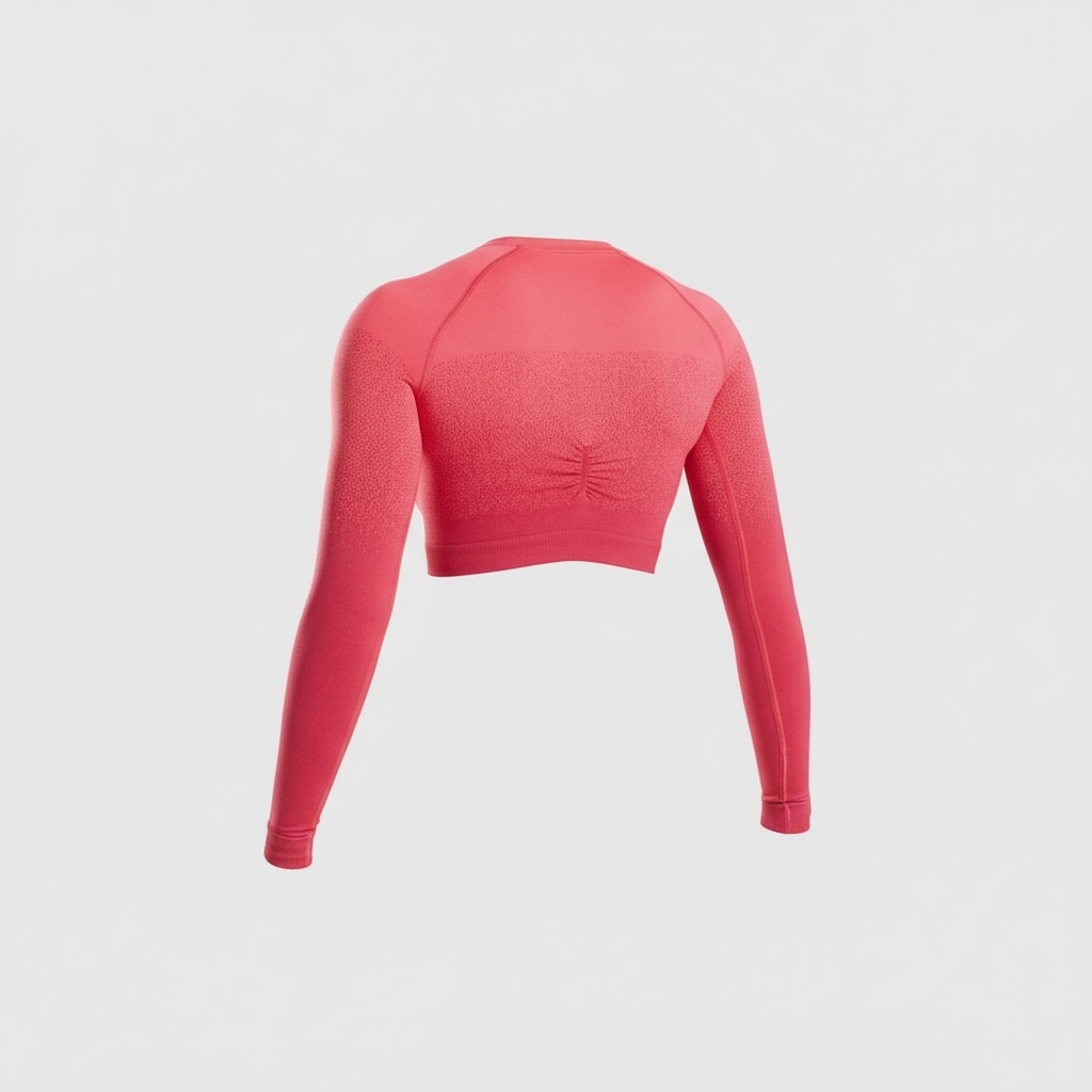 GYMSHARK ADAPT OMBRE SEAMLESS LONG SLEEVE CROP TOP