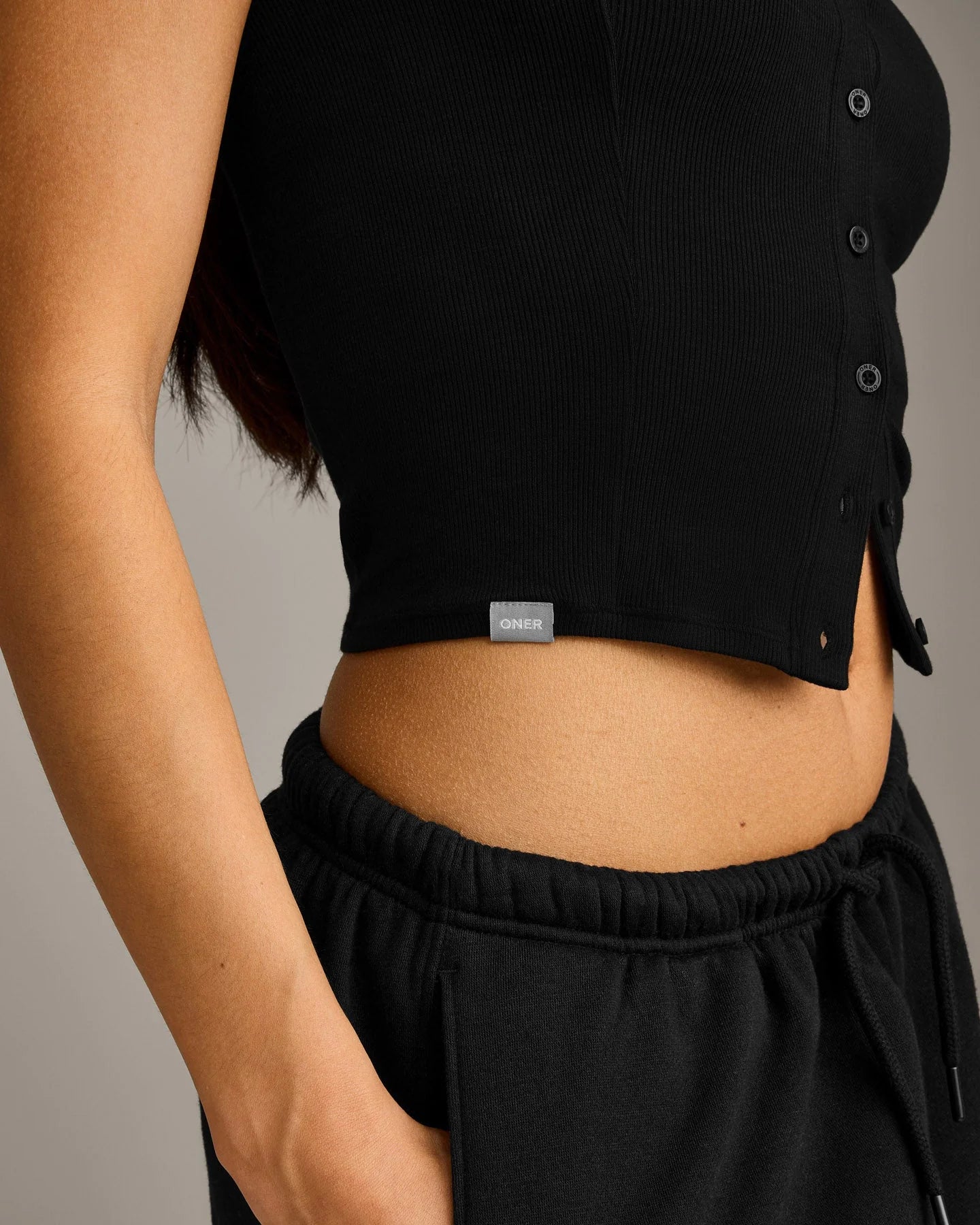ONER ACTIVE MELLOW™ RIB MID SHORT SLEEVE CARDIGAN