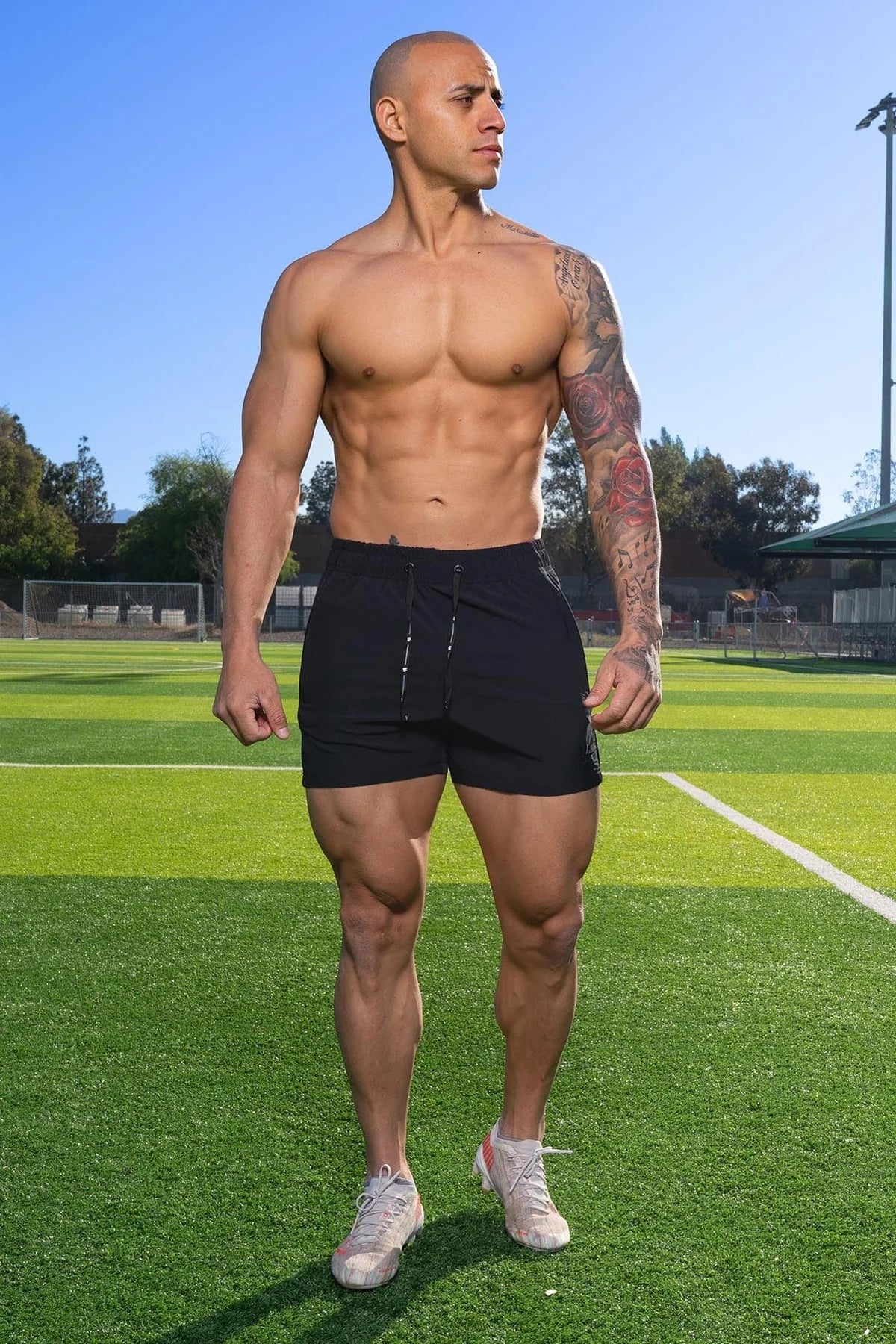YOUNGLA 101 BODYBUILDING SHORT SHORTS {Black}