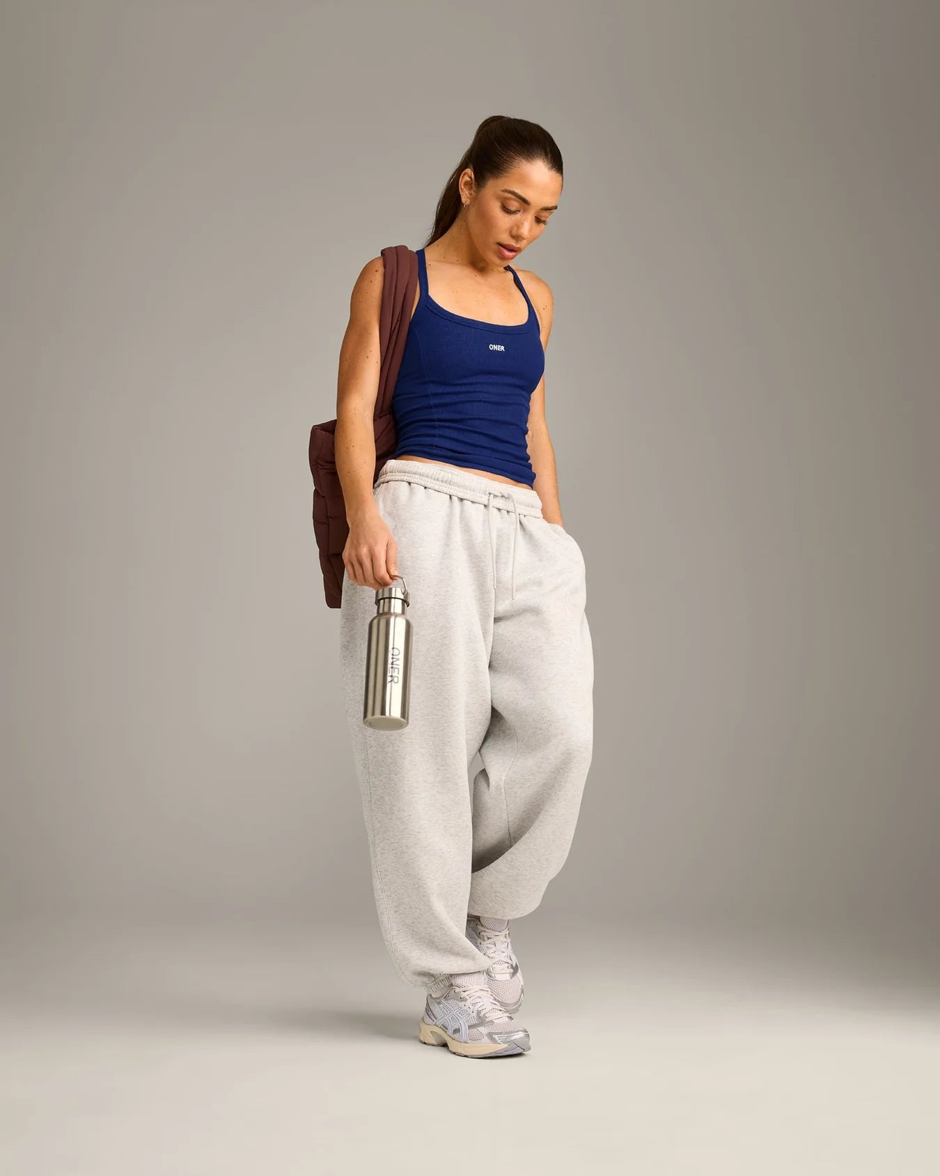 ONER ACTIVE MELLOW™ RIB RACER BACK VEST WITH BUILT IN BRA SHELF