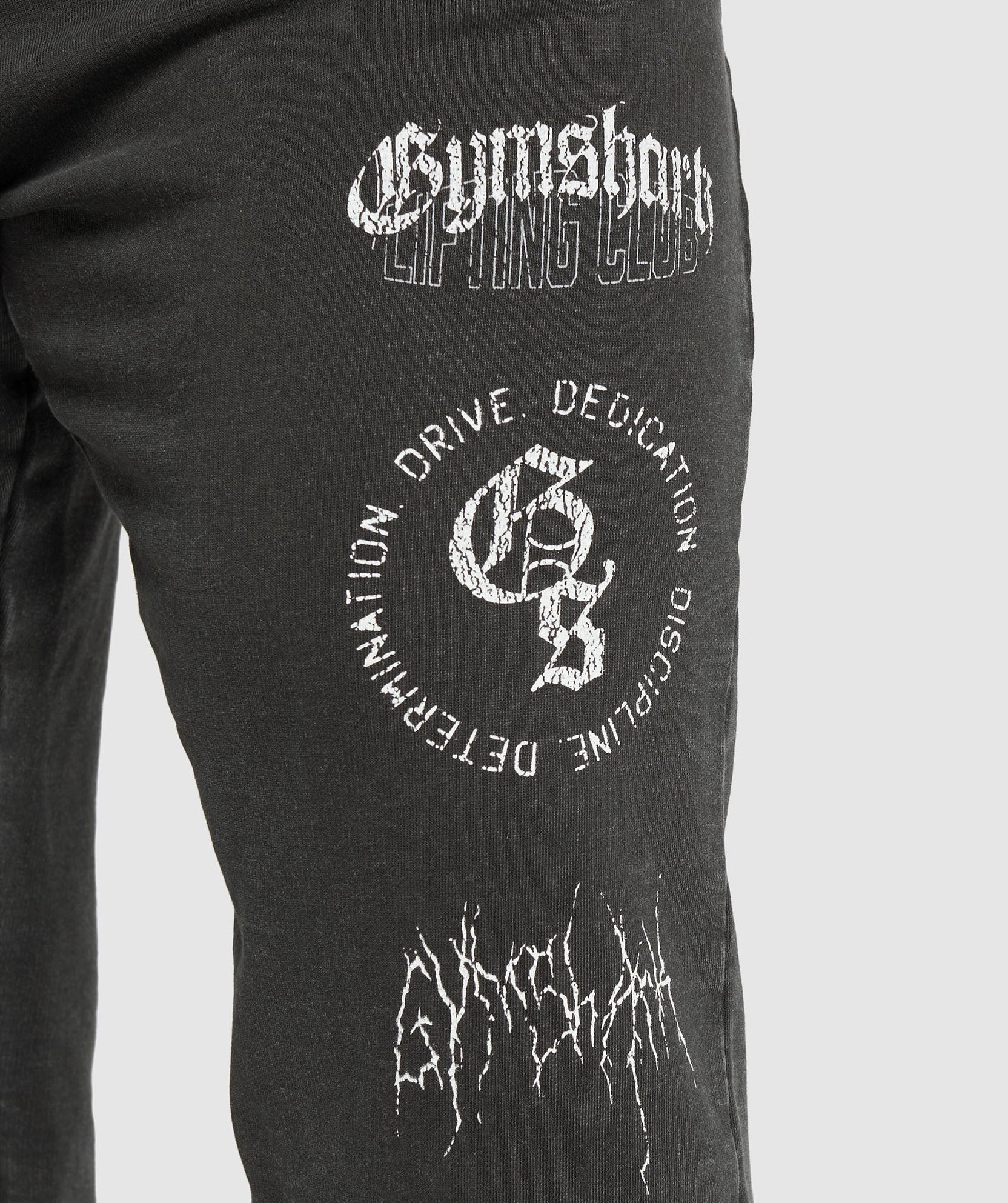 GYMSHARK DISTRESSED GRAPHIC JOGGERS