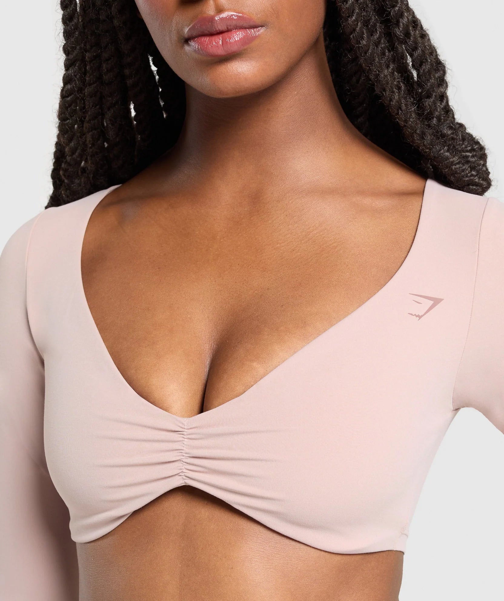 GYMSHARK RUCHED LONG SLEEVE TOP