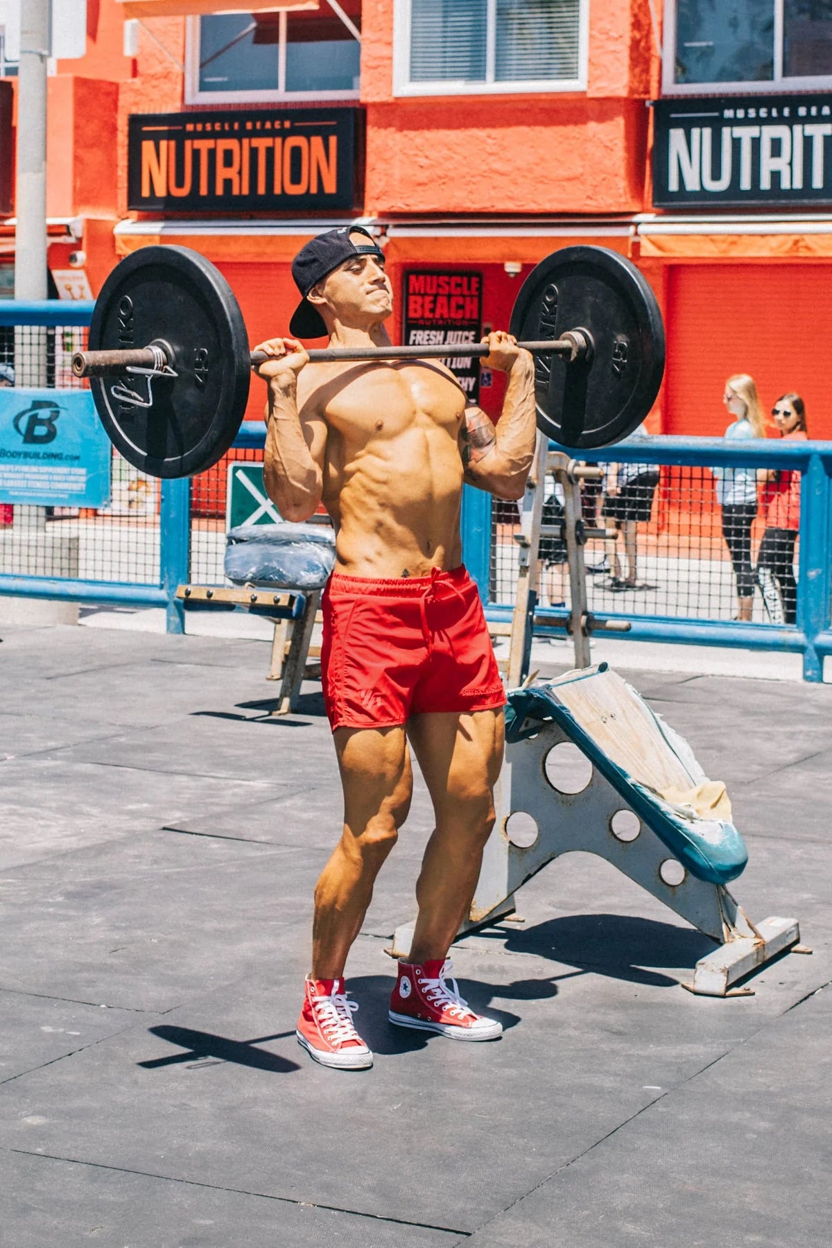 YOUNGLA 101 BODYBUILDING SHORT SHORTS {Red}