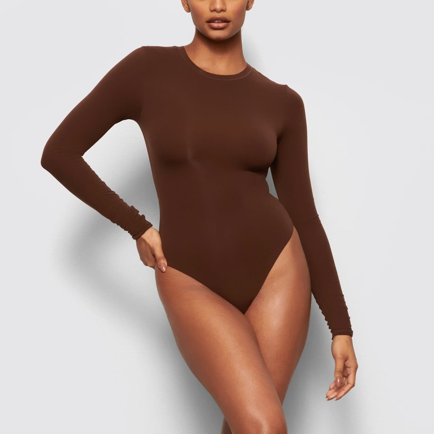 SKIMS LONG SLEEVE CREW NECK BODYSUIT
