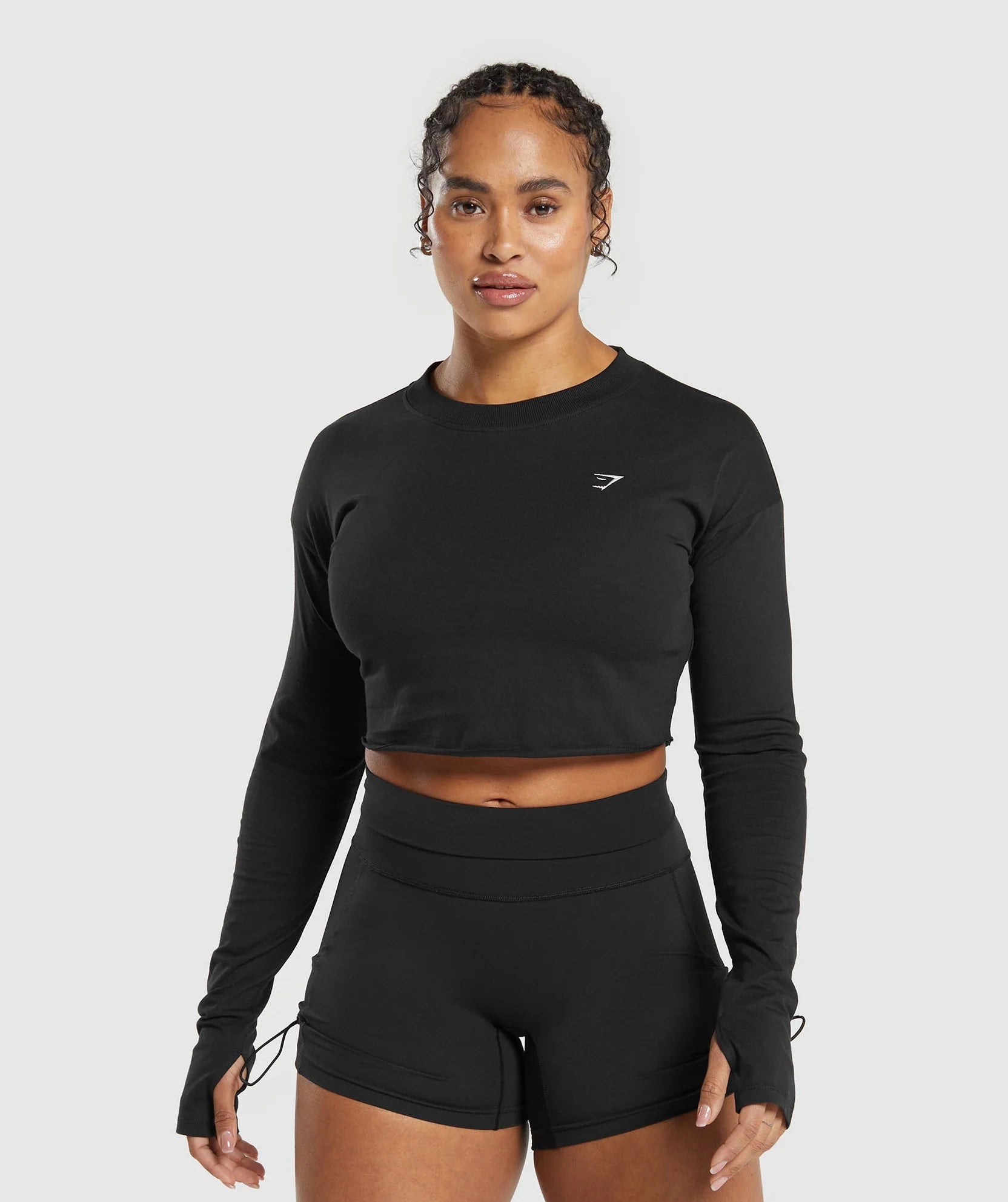 GYMSHARK ADAPT CAMO LONG SLEEVE CROP TOP