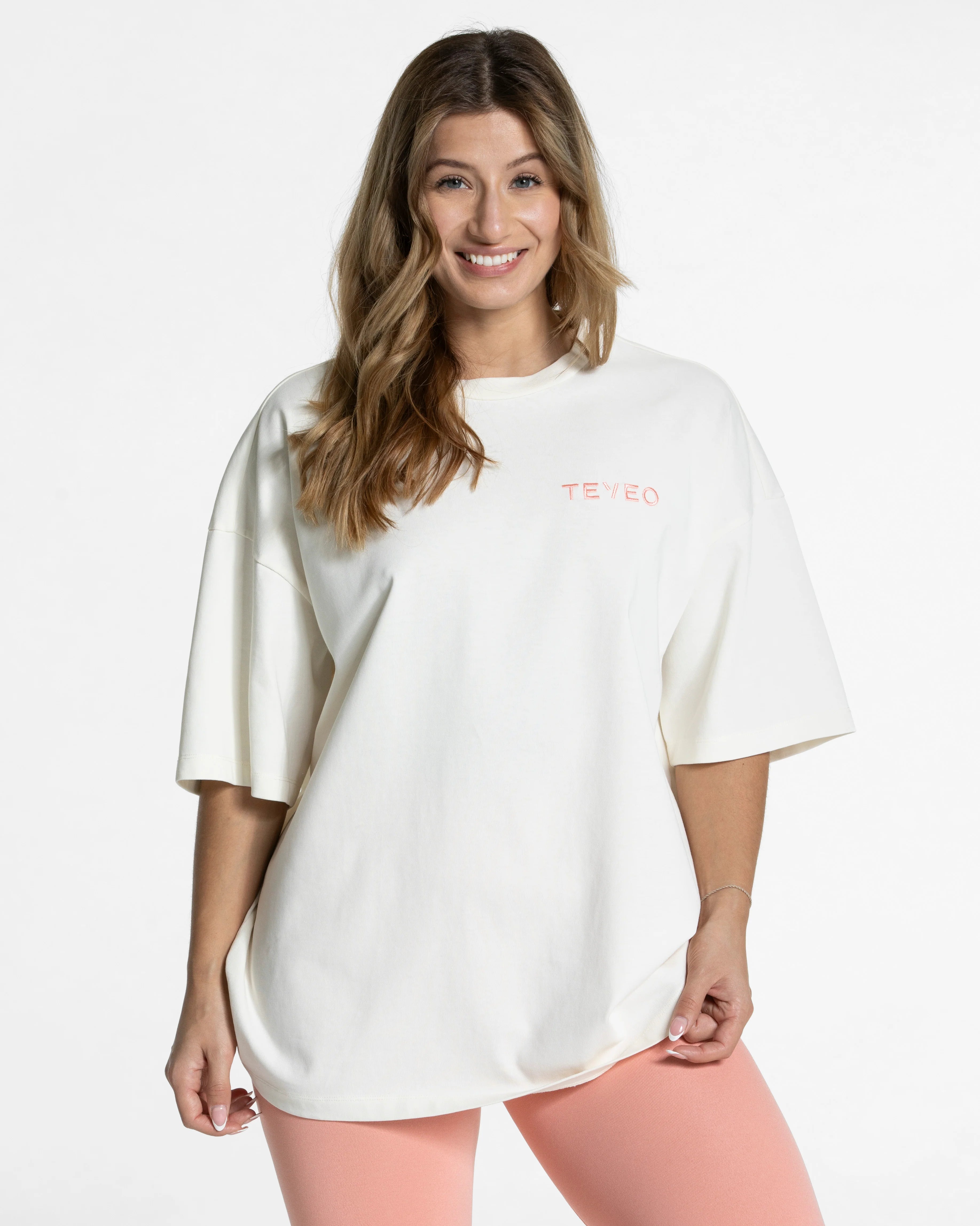 Teveo Signature Oversized T-Shirt ‘Peach’