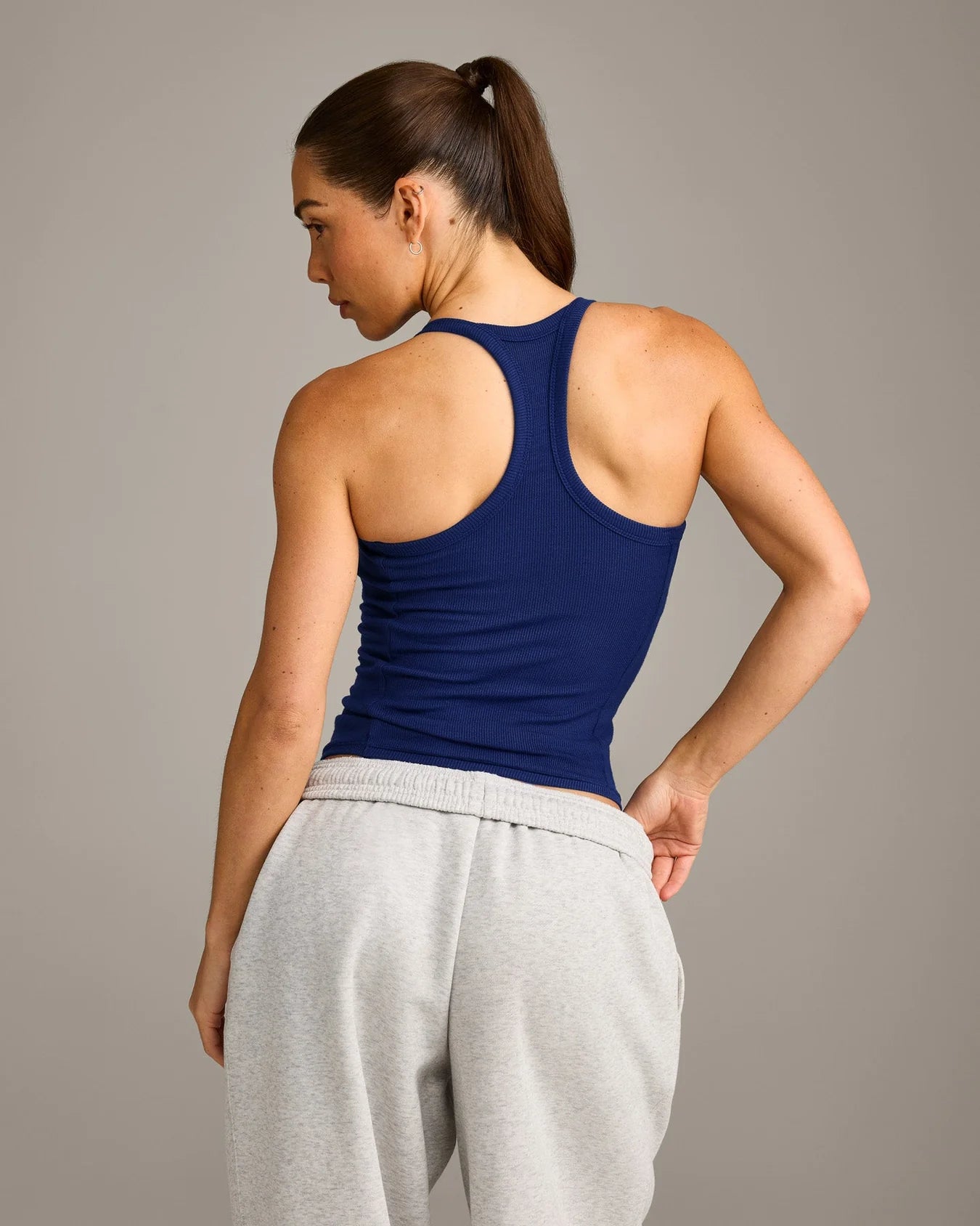 ONER ACTIVE MELLOW™ RIB RACER BACK VEST WITH BUILT IN BRA SHELF