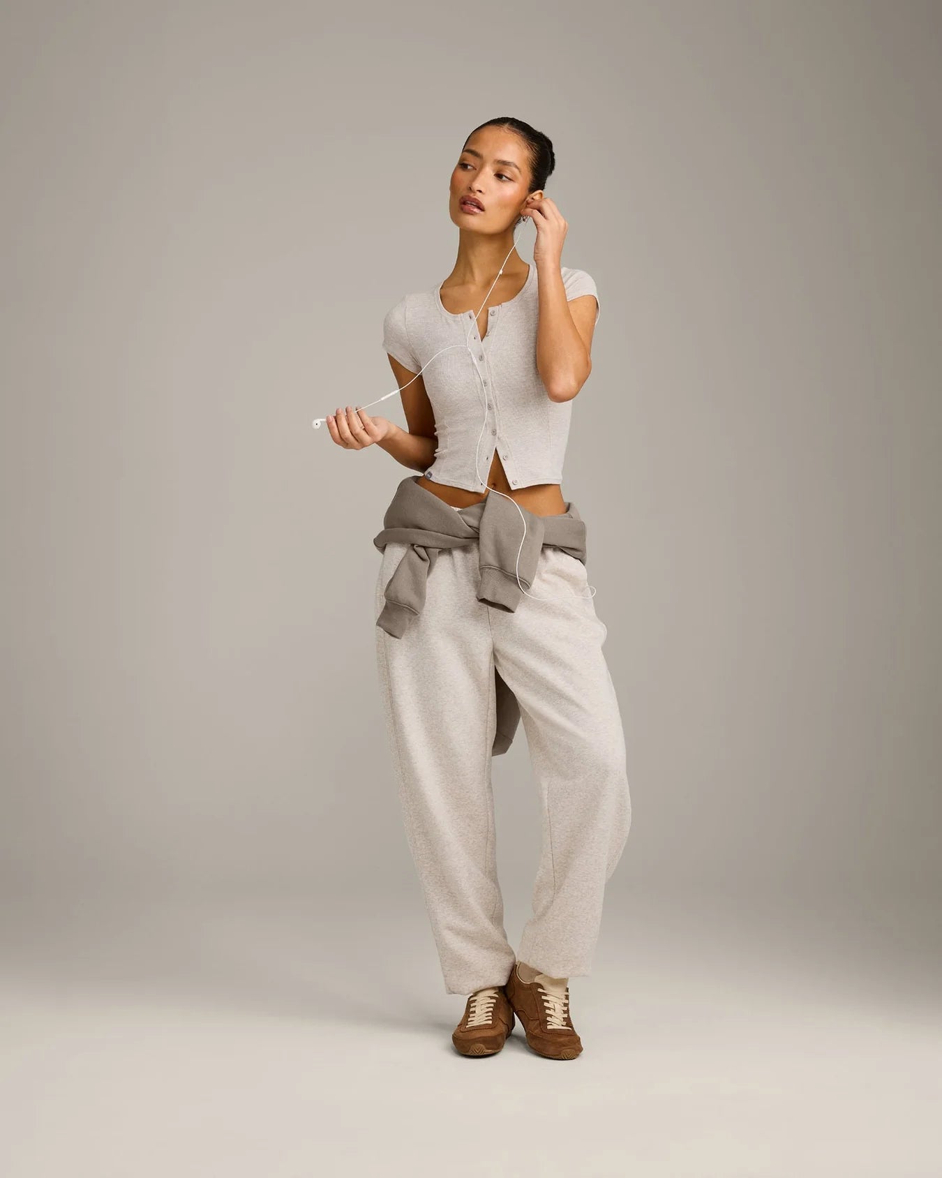 ONER ACTIVE MELLOW™ RIB MID SHORT SLEEVE CARDIGAN