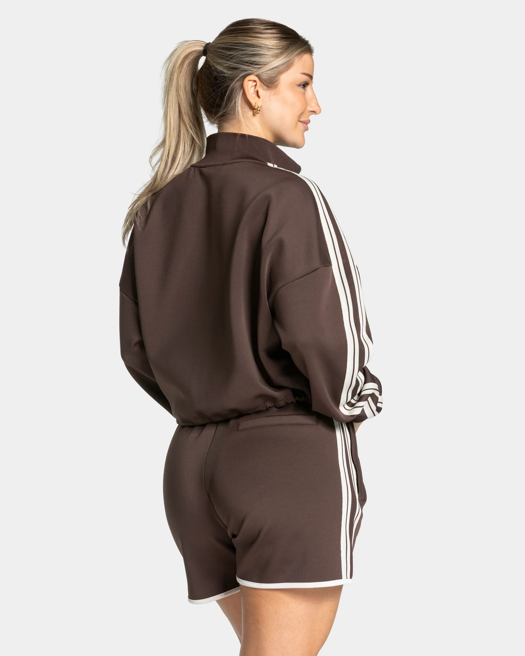 Teveo Club Cropped Zip Jacket ‘Espresso’