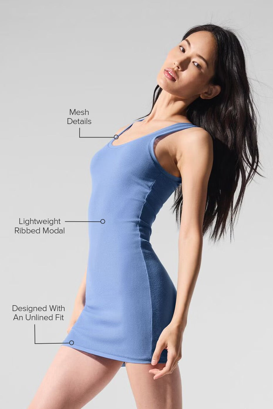 Alo Goddess Ribbed Go-To Dress