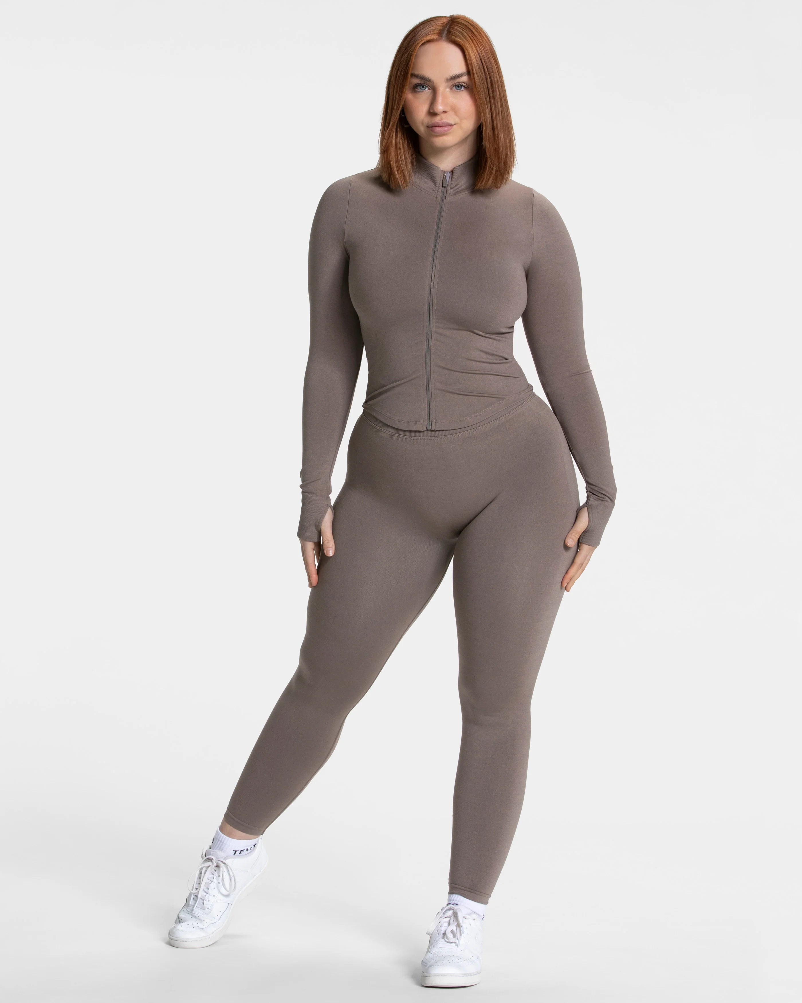 Teveo Femme Shaping Zip Jacket  ‘Mocha’