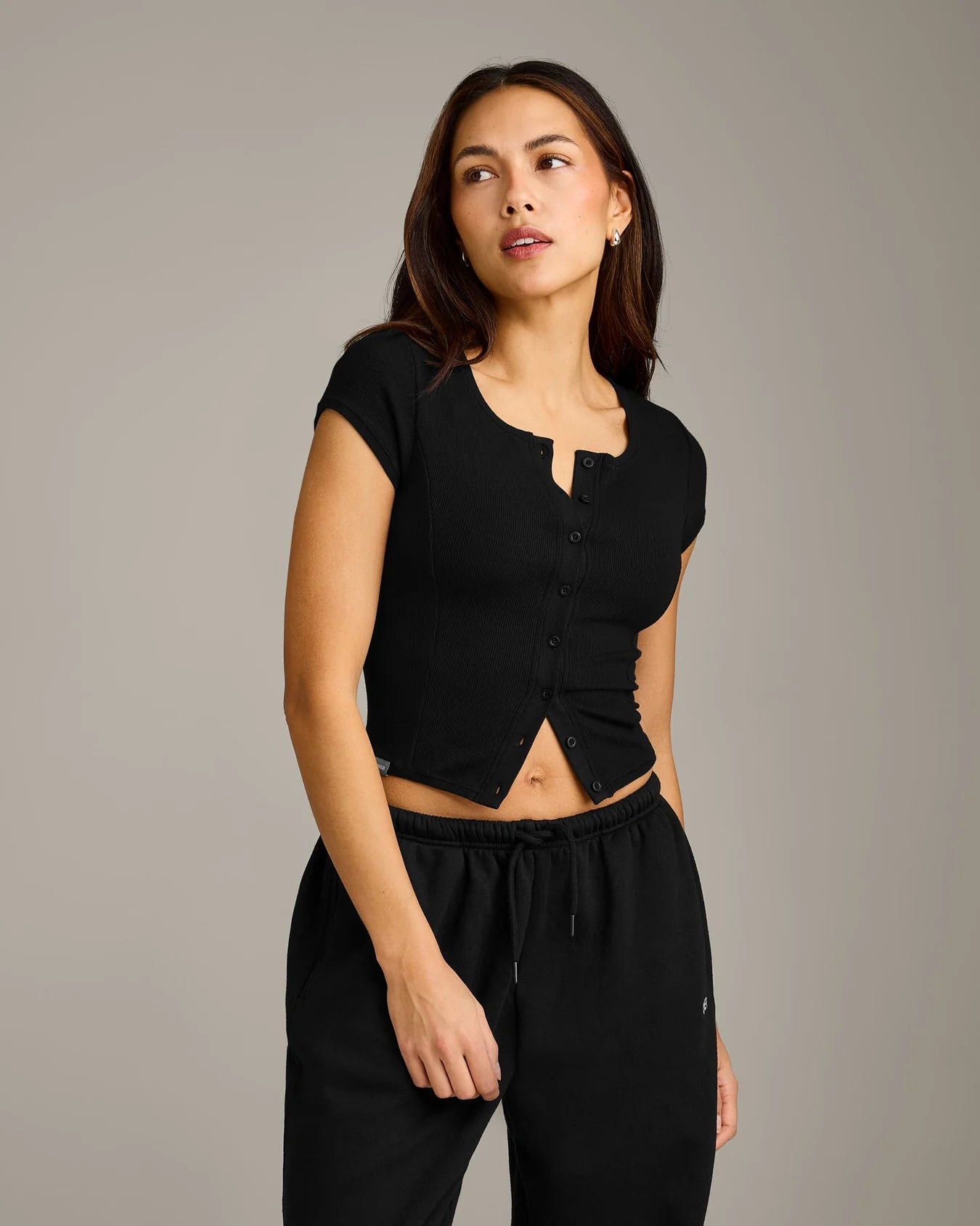 ONER ACTIVE MELLOW™ RIB MID SHORT SLEEVE CARDIGAN