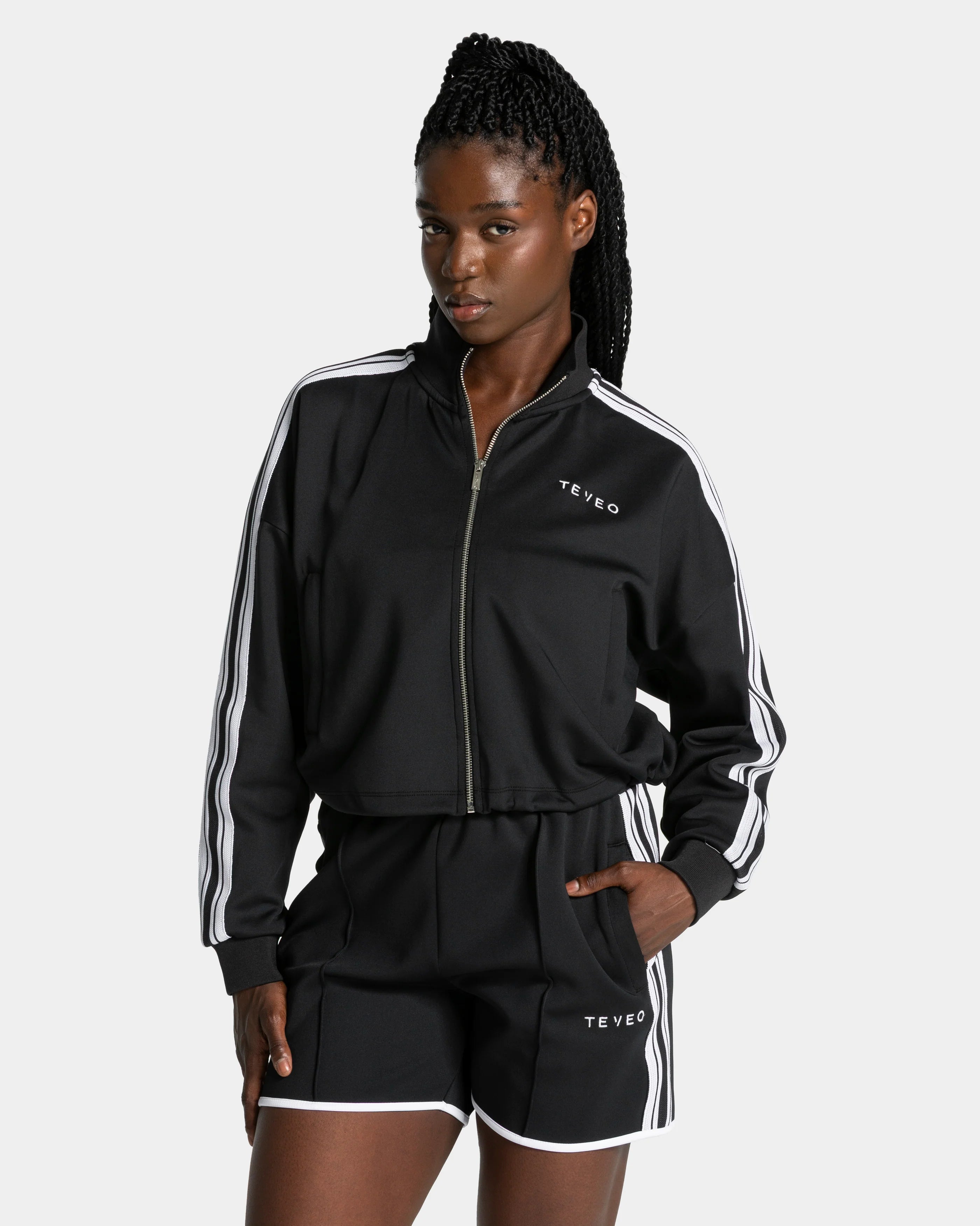 Teveo Club Cropped Zip Jacket ‘Black’