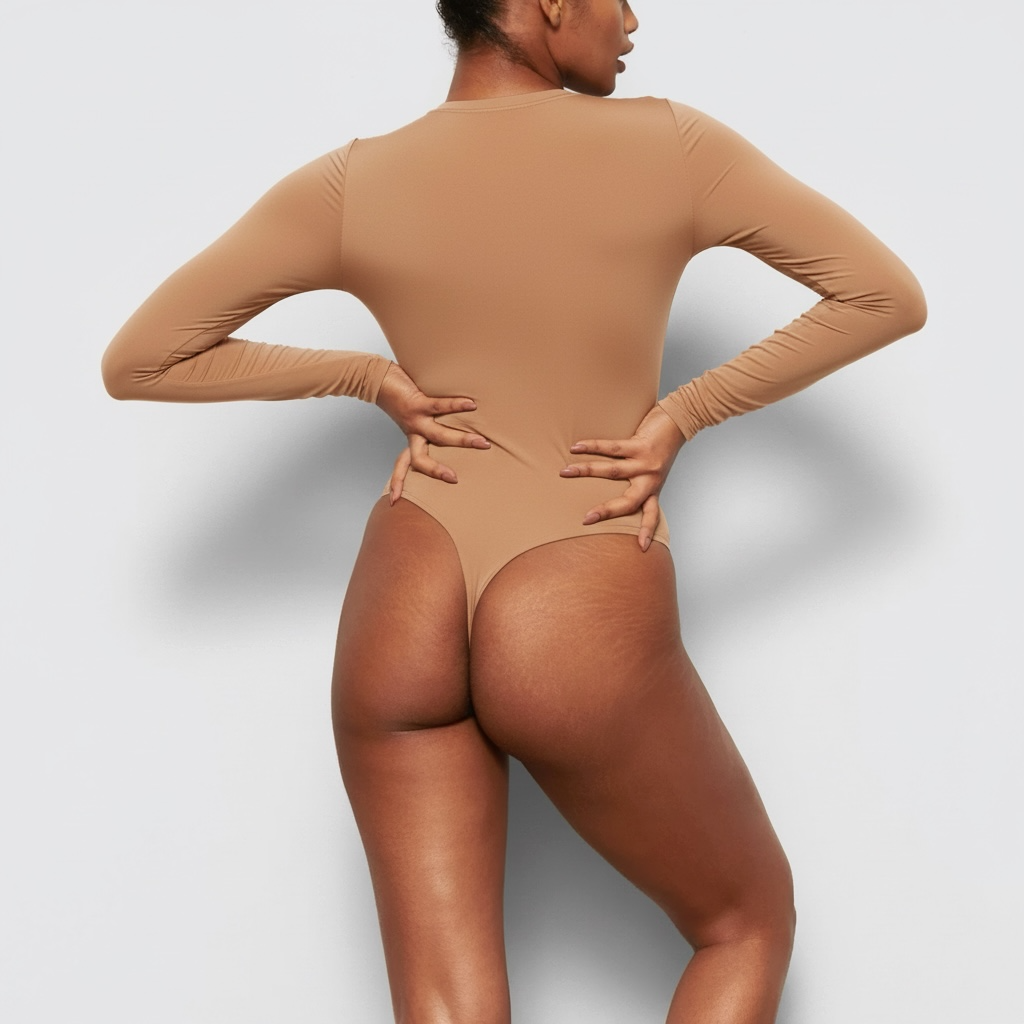 SKIMS LONG SLEEVE CREW NECK BODYSUIT