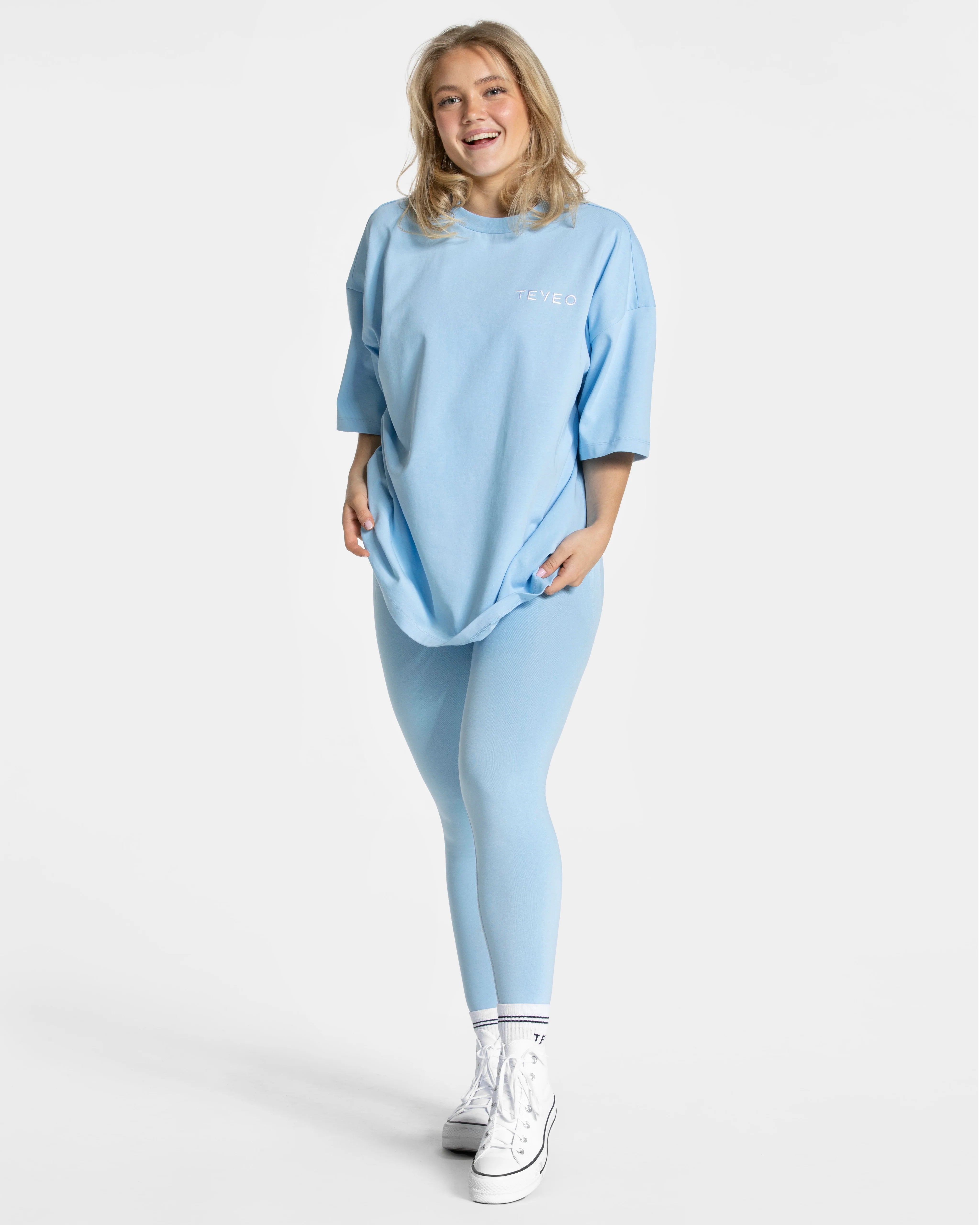 Teveo Signature Oversized T-Shirt ‘Ice blue’