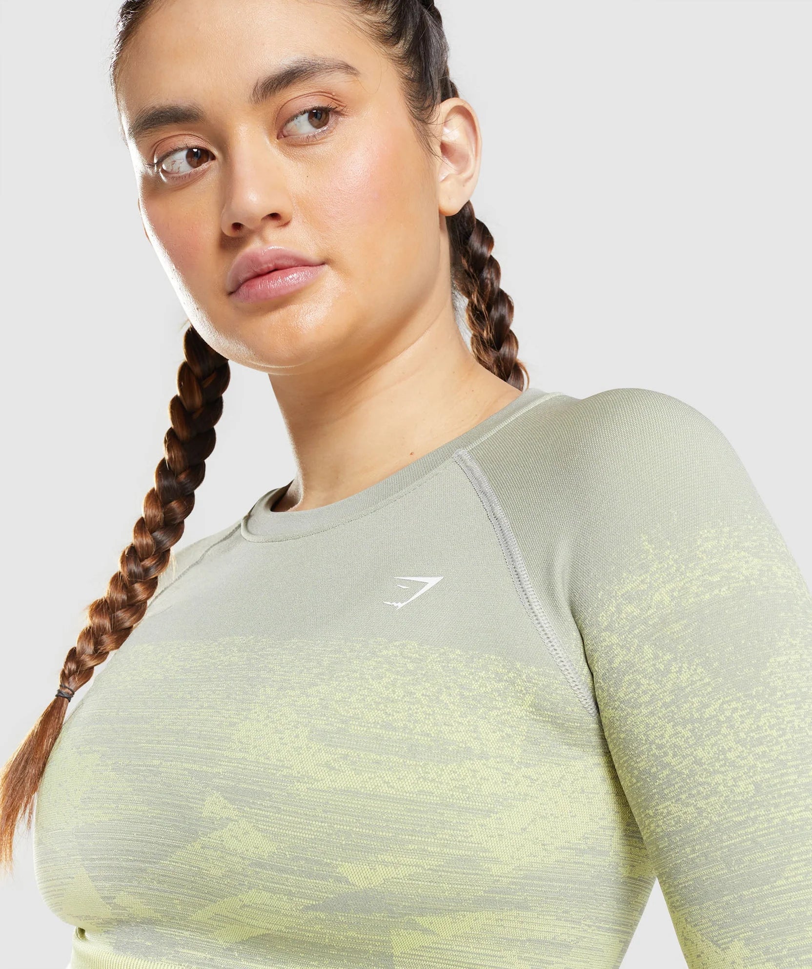 GYMSHARK ADAPT OMBRE SEAMLESS LONG SLEEVE CROP TOP