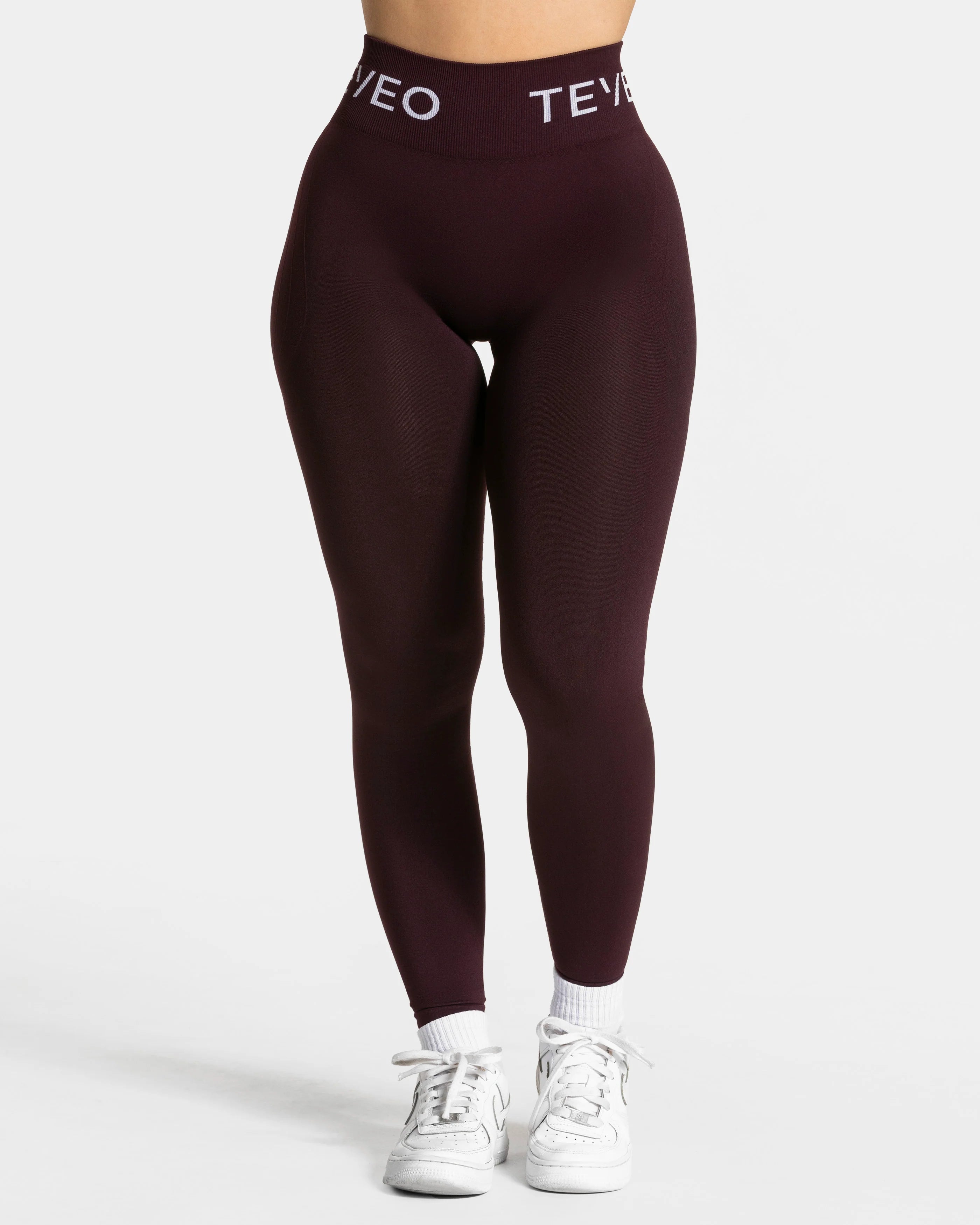 TEVEO Signature Covert Scrunch Leggings ‘Merlot’