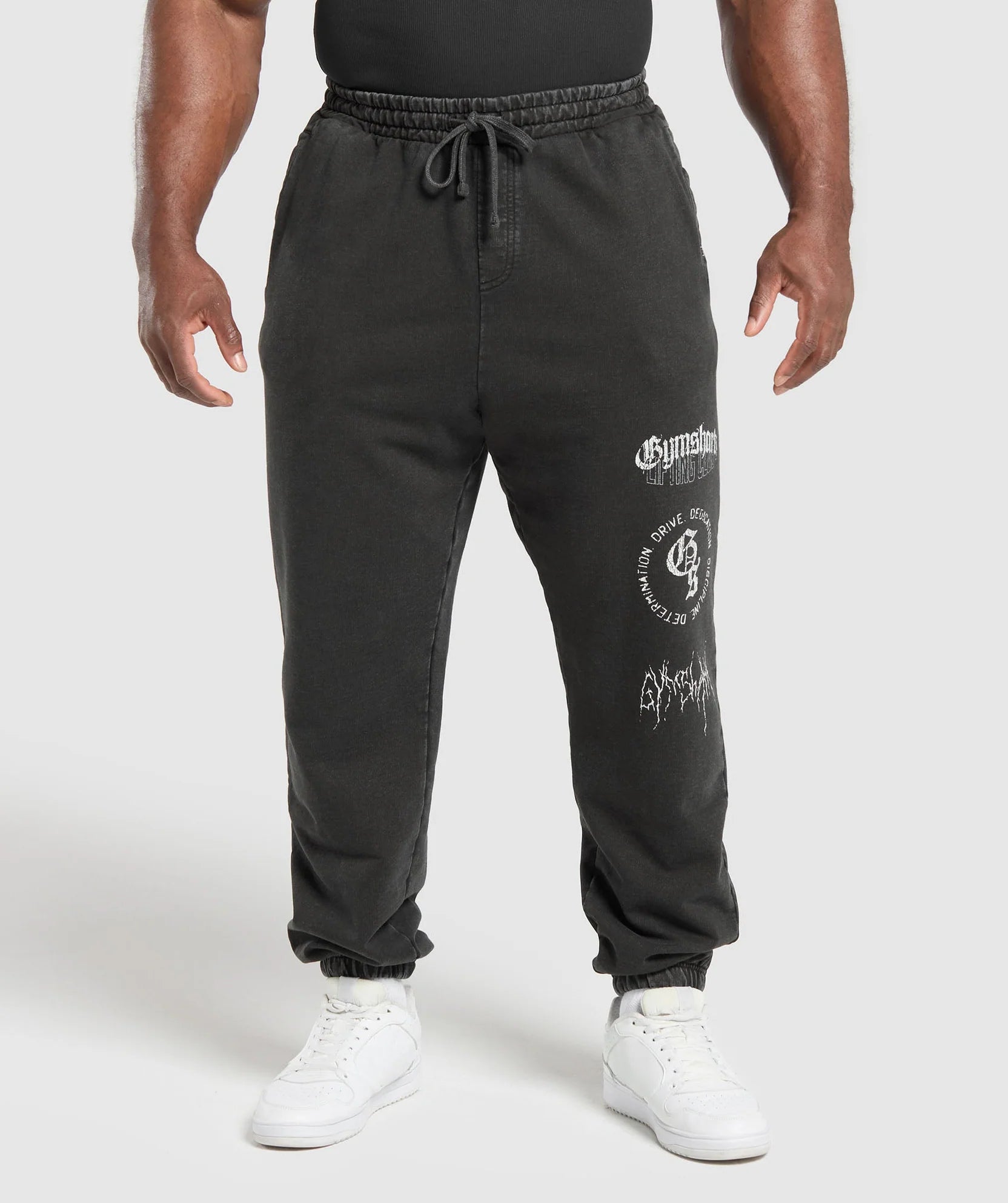 GYMSHARK DISTRESSED GRAPHIC JOGGERS