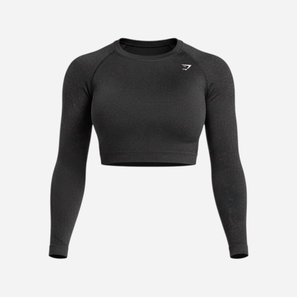 GYMSHARK ADAPT FLECK SEAMLESS LONG SLEEVE CROP TOP