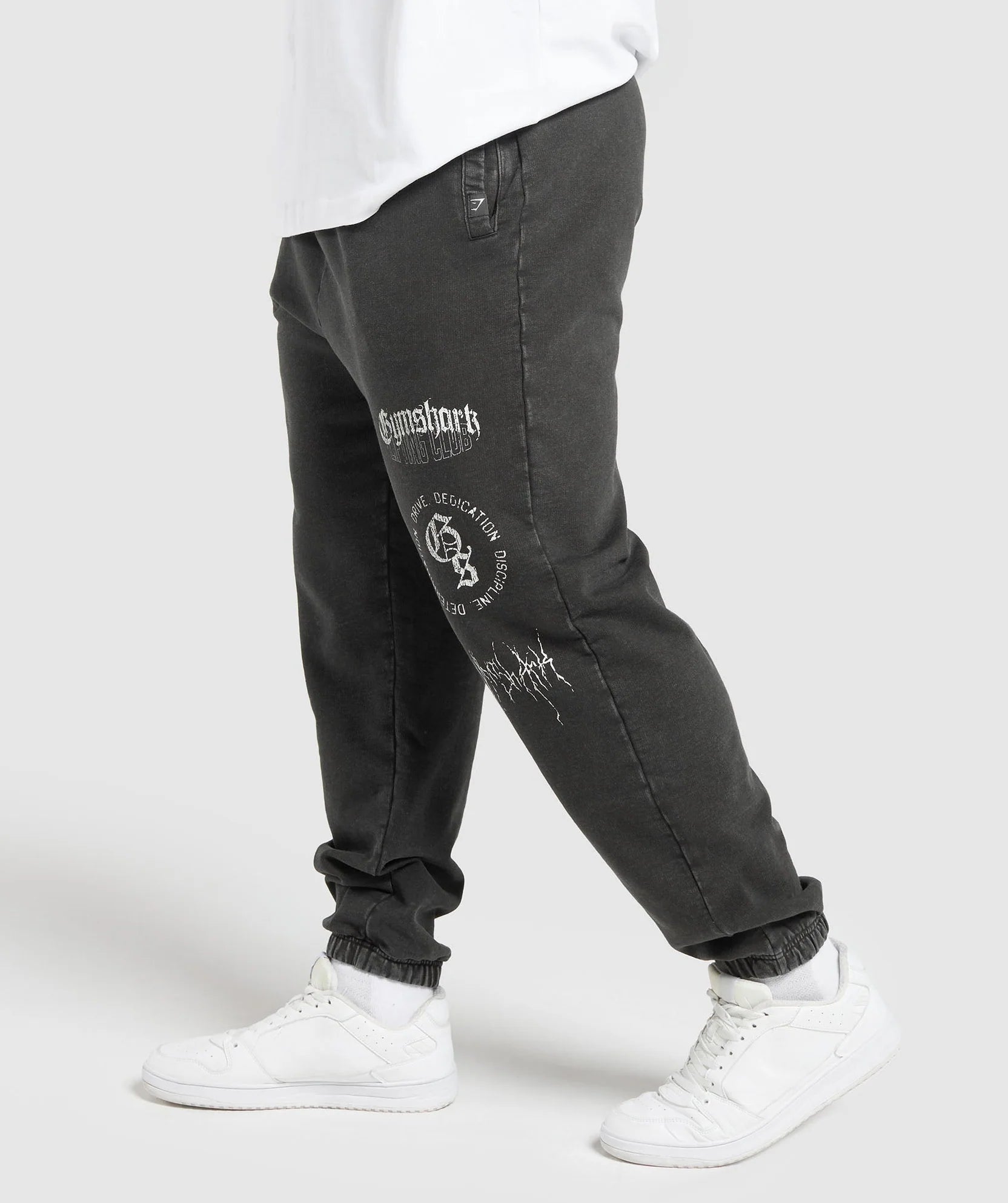 GYMSHARK DISTRESSED GRAPHIC JOGGERS