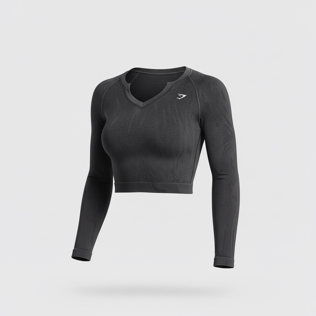 GYMSHARK ADAPT CAMO SEAMLESS LONG SLEEVE TOP