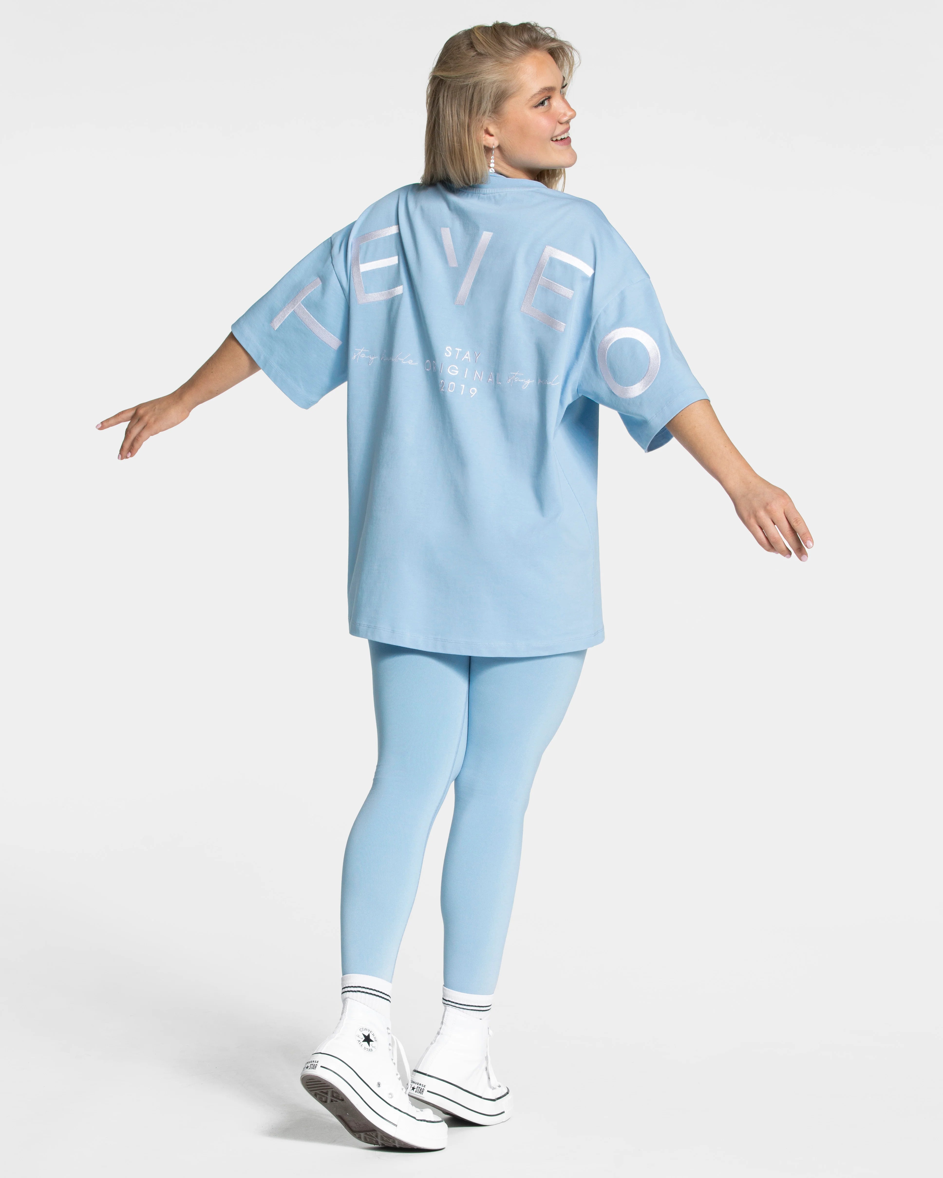 Teveo Signature Oversized T-Shirt ‘Ice blue’