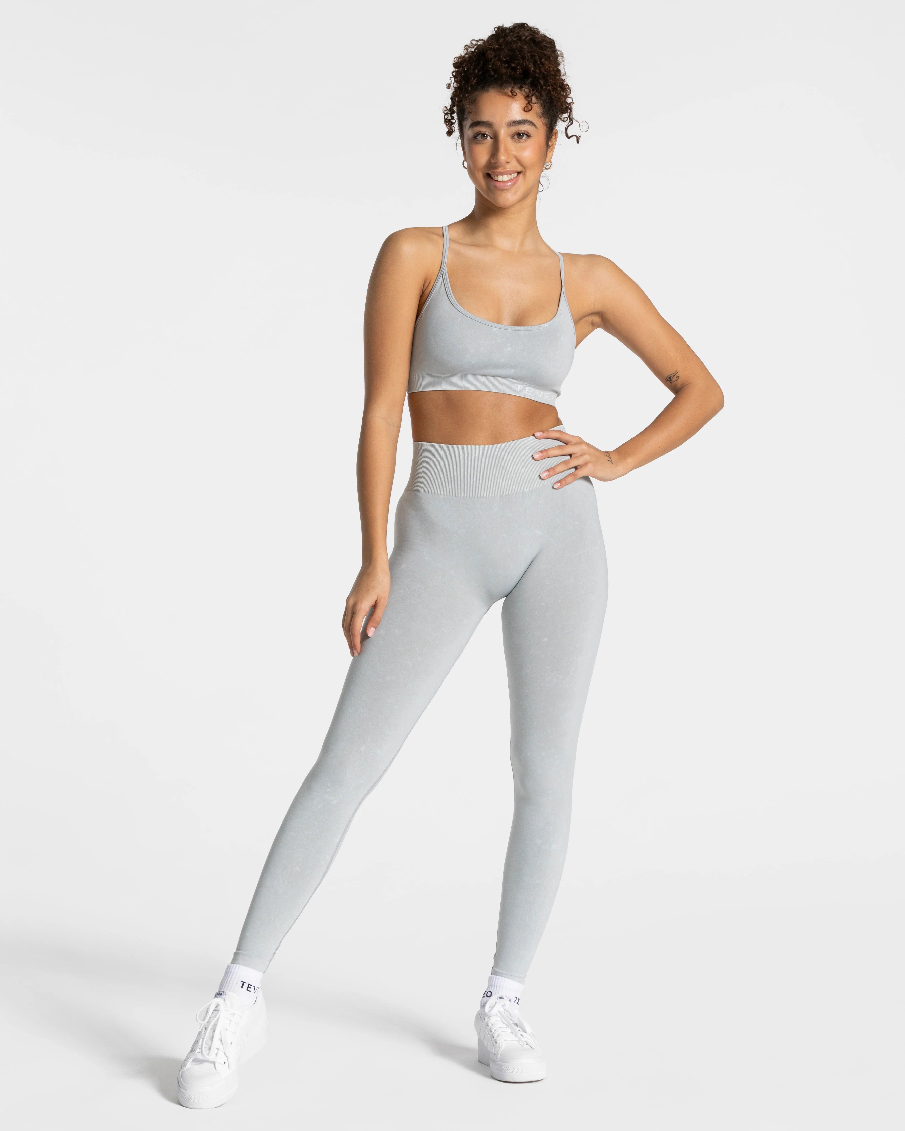 TEVEO Acid Covert Scrunch Leggings ‘Light Grey’