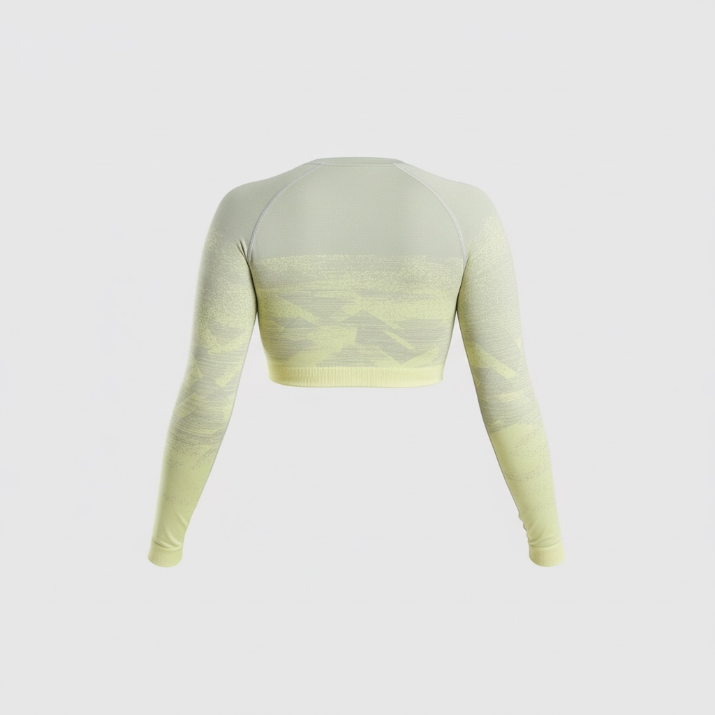 GYMSHARK ADAPT OMBRE SEAMLESS LONG SLEEVE CROP TOP