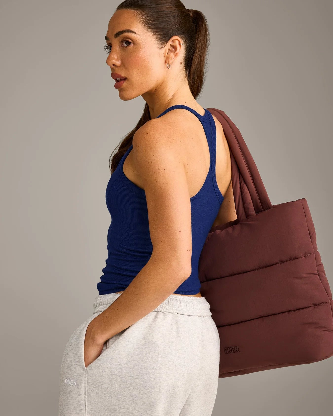 ONER ACTIVE MELLOW™ RIB RACER BACK VEST WITH BUILT IN BRA SHELF