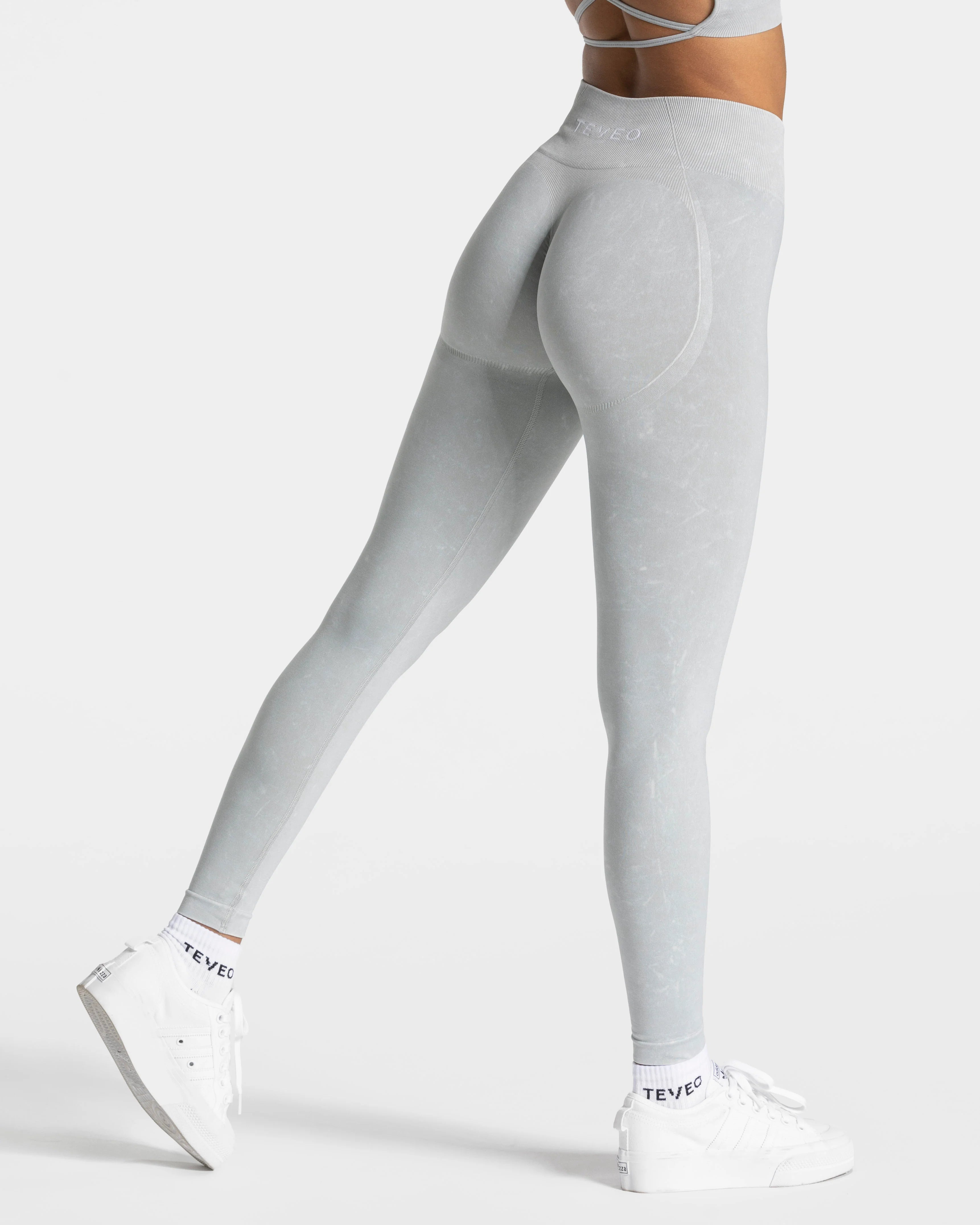 TEVEO Acid Covert Scrunch Leggings ‘Light Grey’