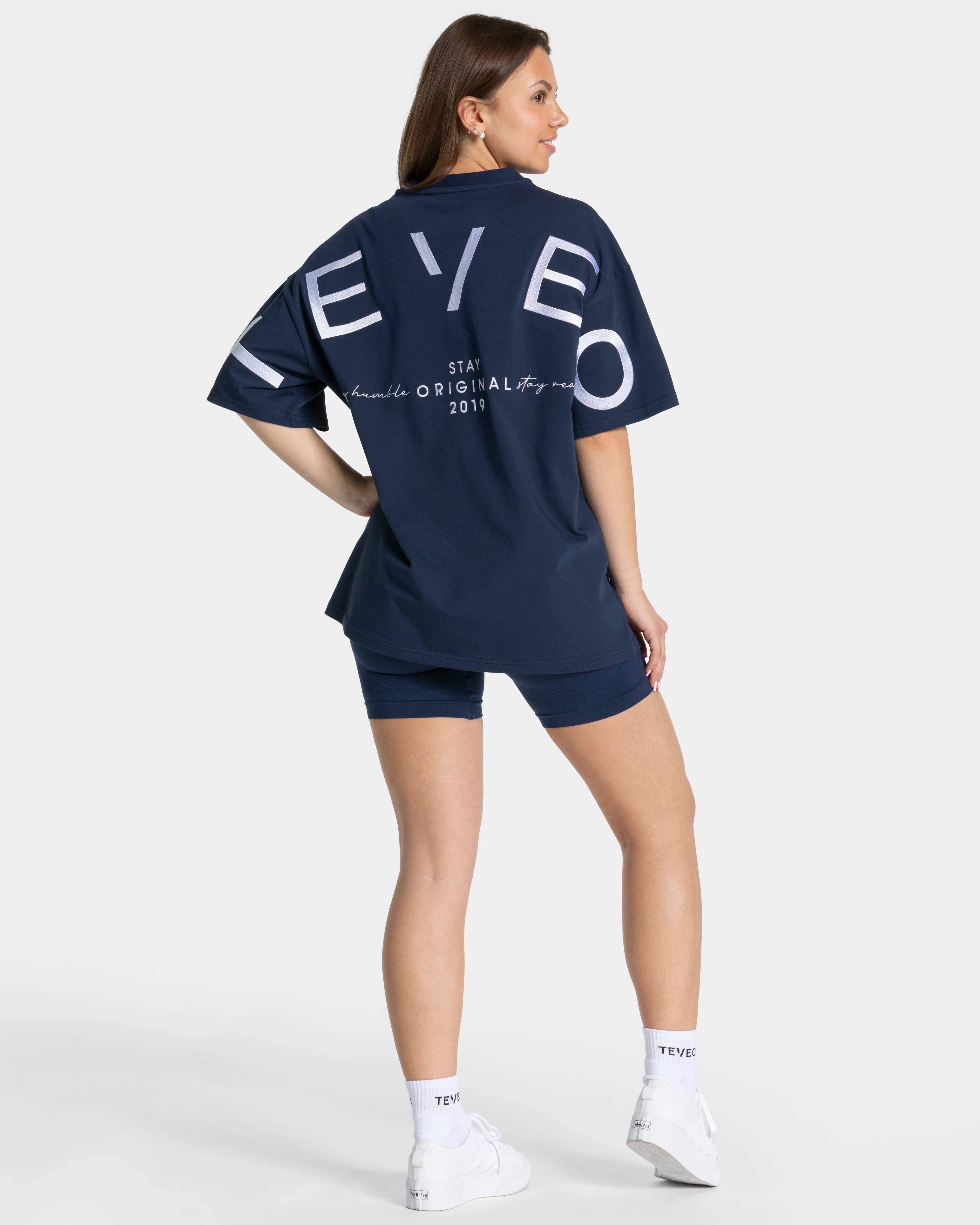 Teveo Signature Oversized T-Shirt ‘Dark blue’