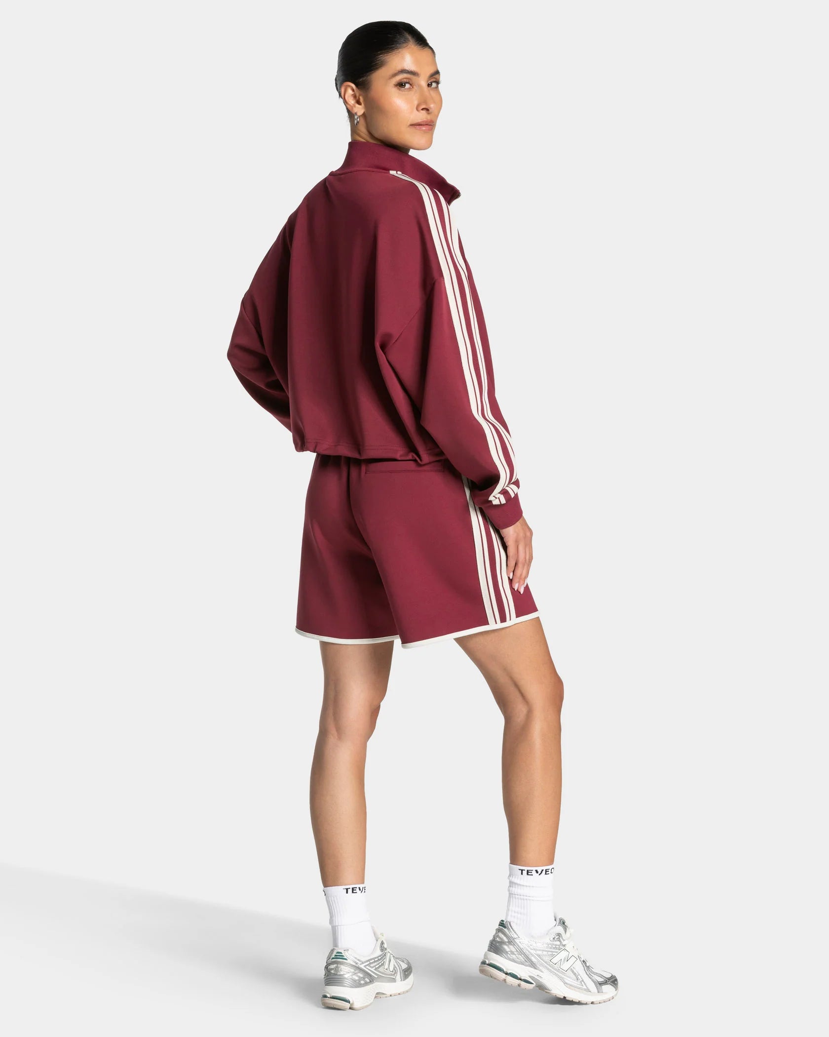 Teveo Club Cropped Zip Jacket ‘Burgundy’