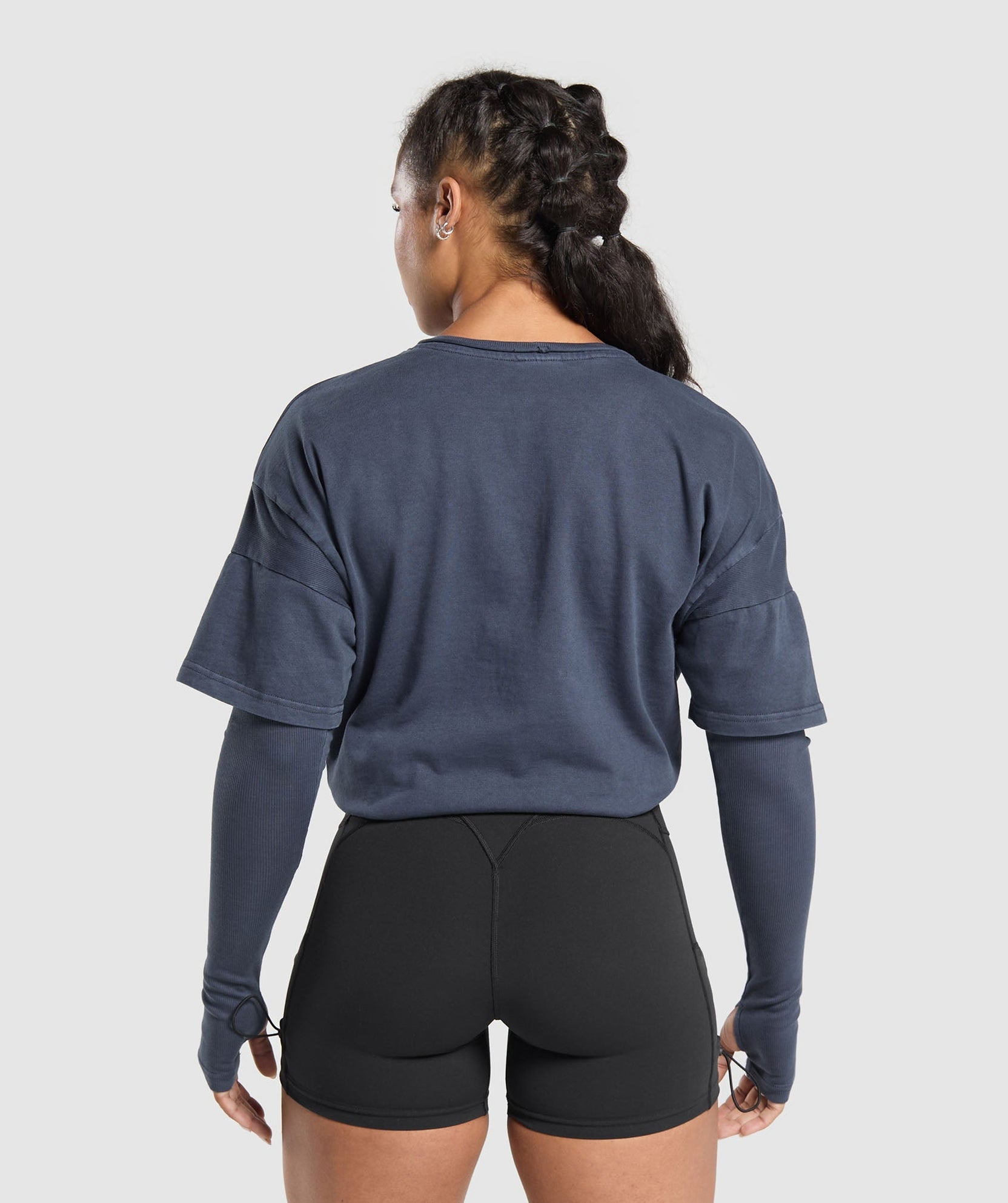 GYMSHARK PREMIUM LEGACY WASHED 2-IN-1 LONG SLEEVE