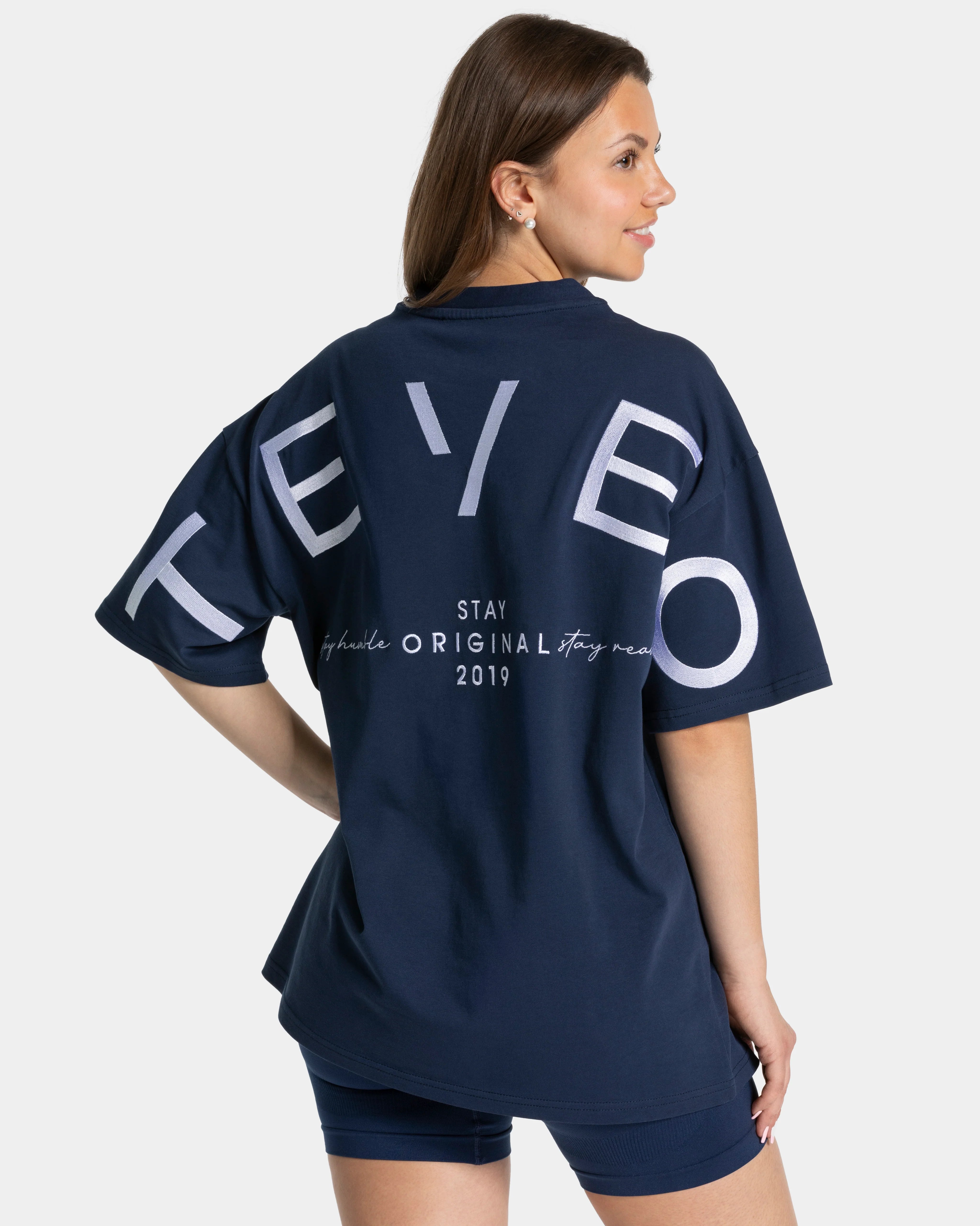 Teveo Signature Oversized T-Shirt ‘Dark blue’