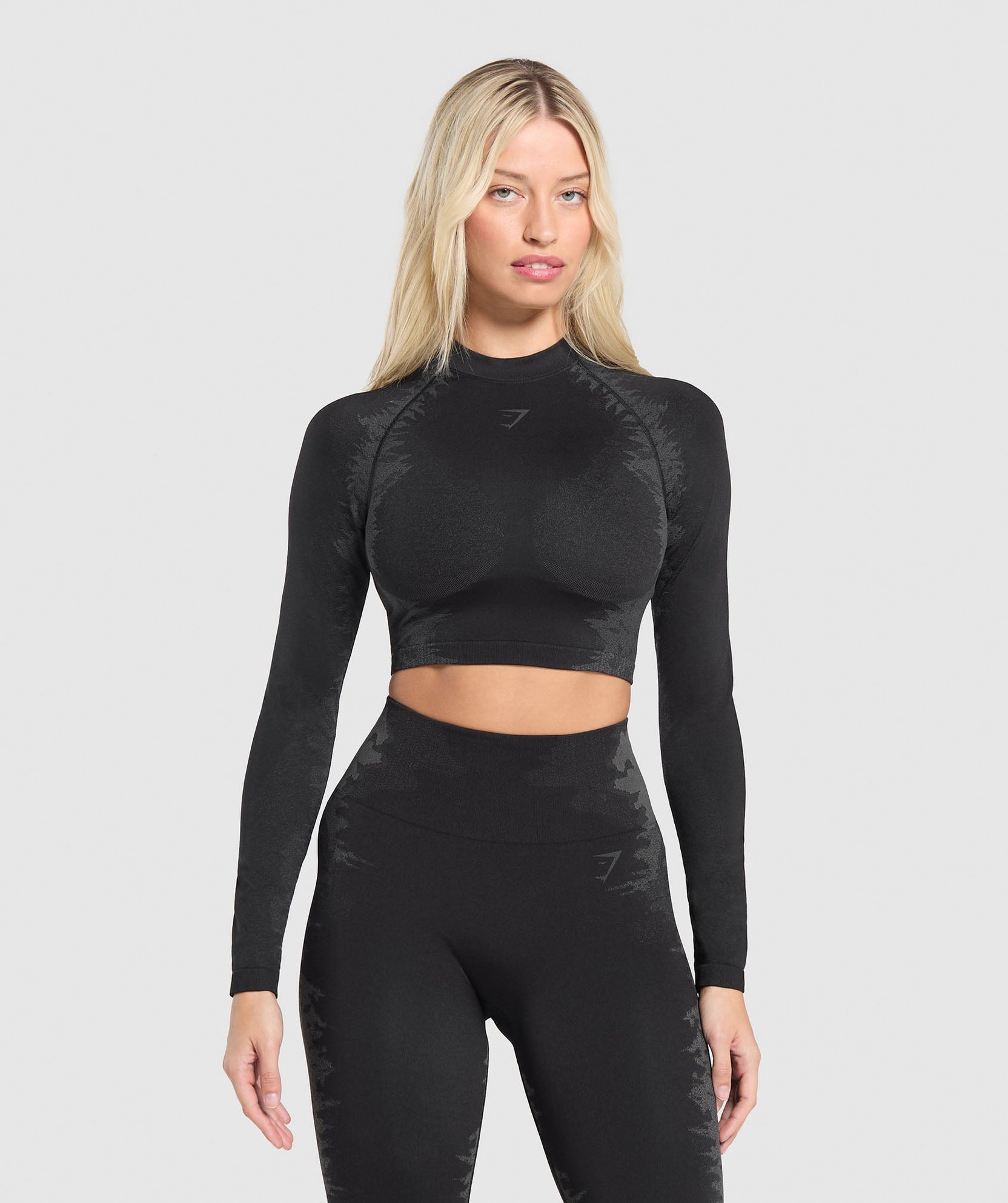 GYMSHARK CAGED SEAMLESS LONG SLEEVE CROP TOP
