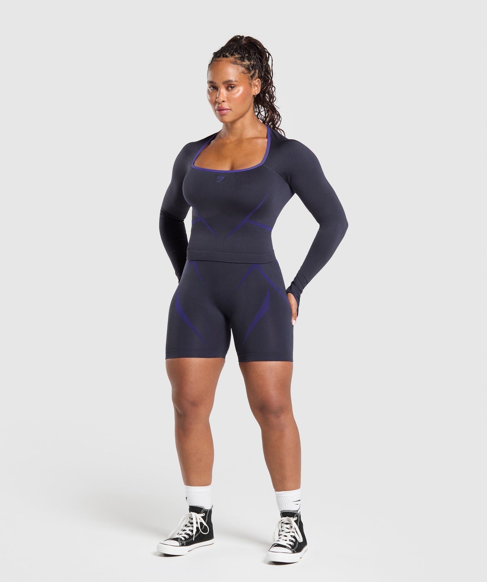 GYMSHARK APEX LIFT SEAMLESS LONG SLEEVE CROP TOP