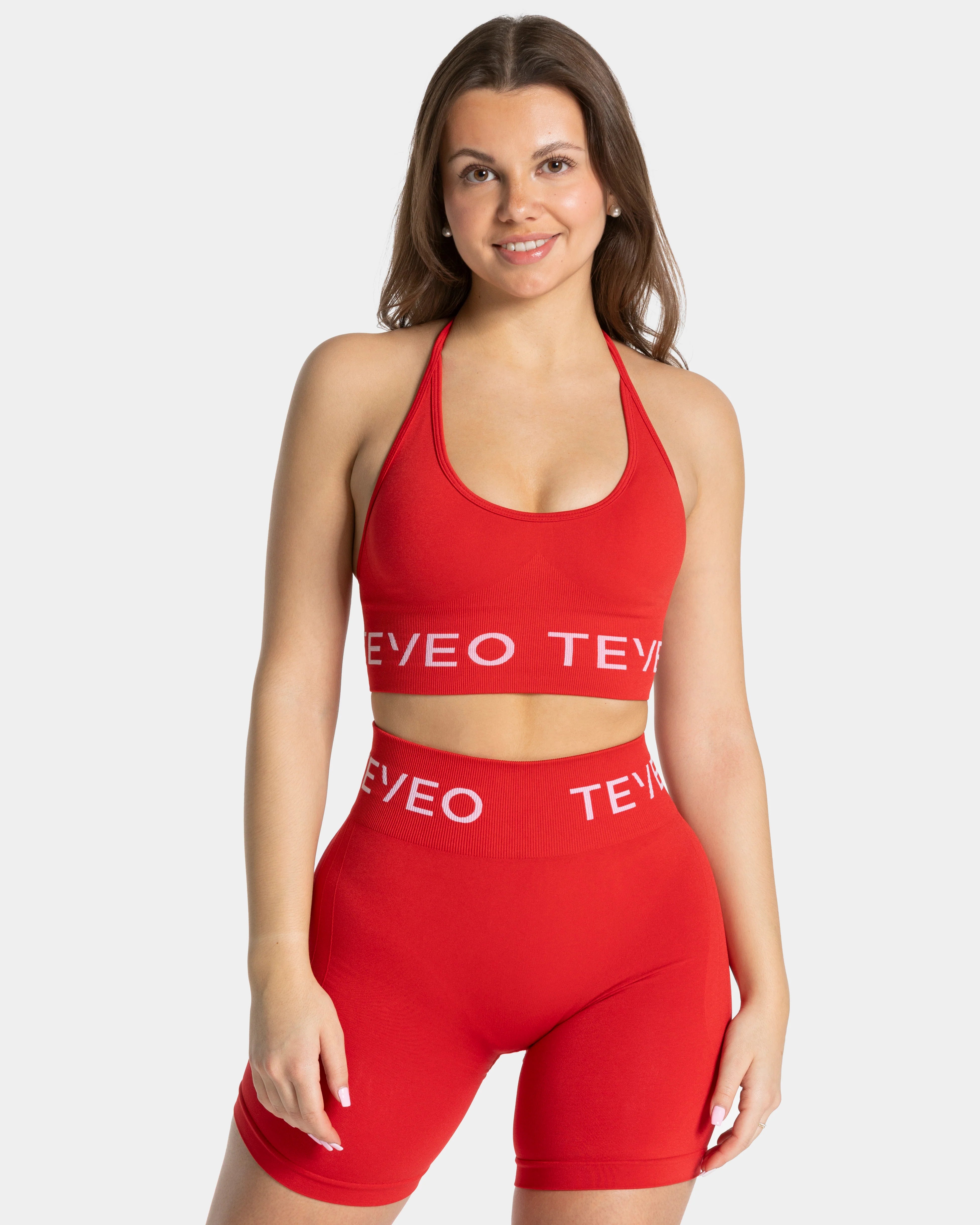 Teveo Signature Halterneck Bra ‘Red’